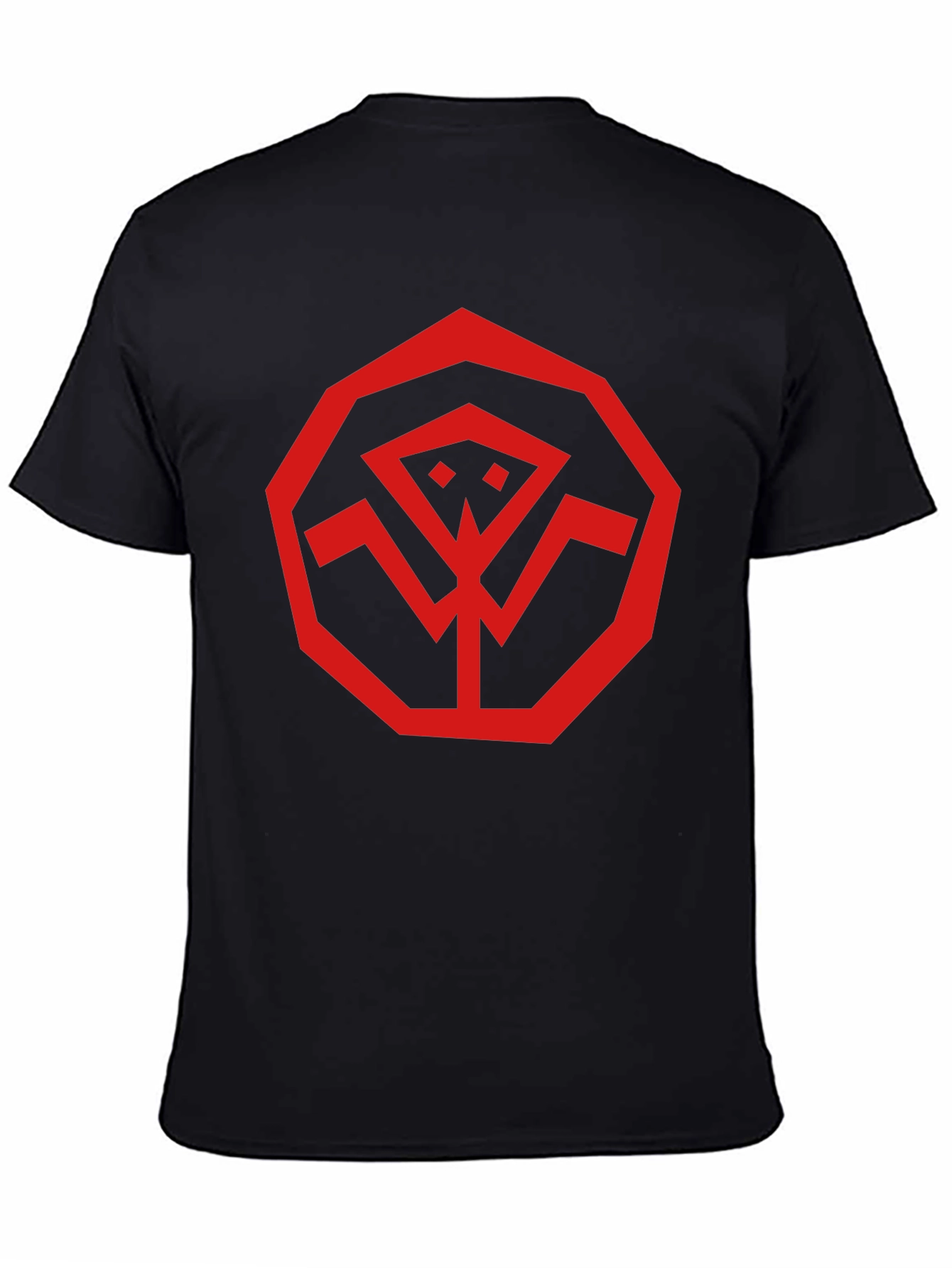 Red Symbol Black T-Shirt - Modern Style