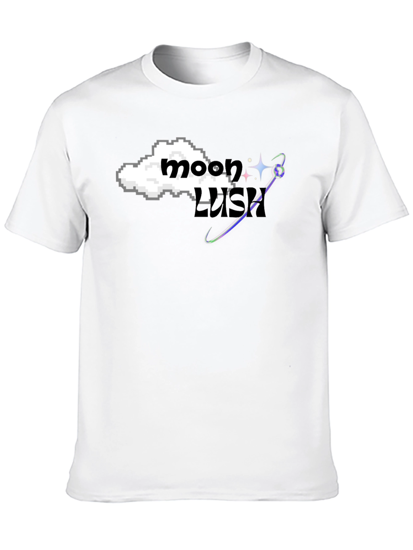 Moon Lush Graphic Tee - Black Cotton Blend