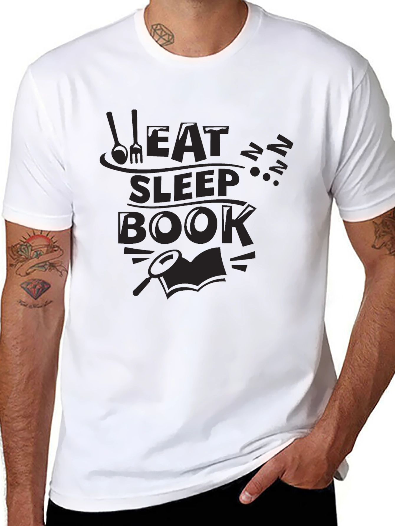 Eat Sleep Book T-Shirt - Readers Essential