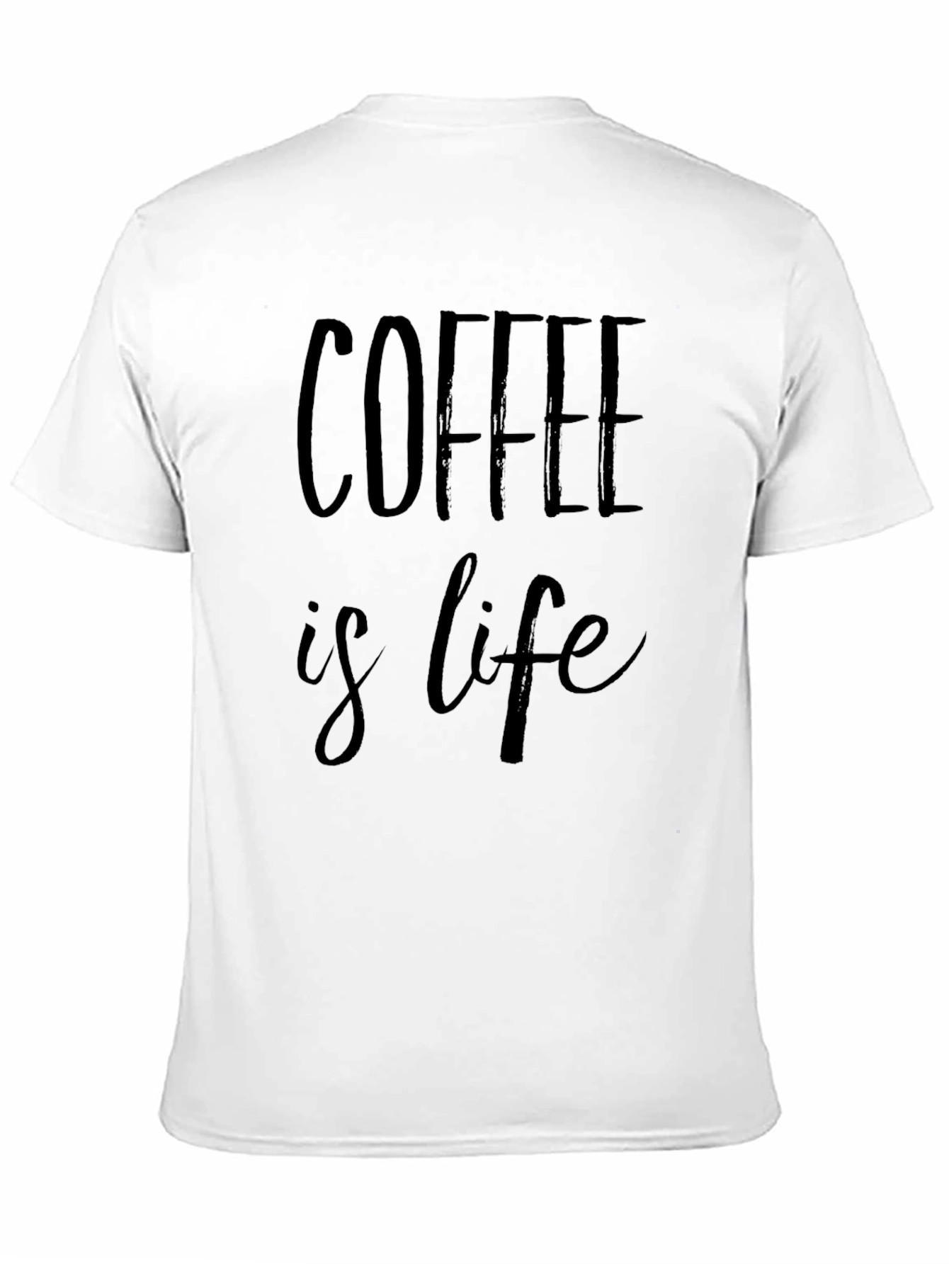 Coffee is Life Black Graphic T-Shirt