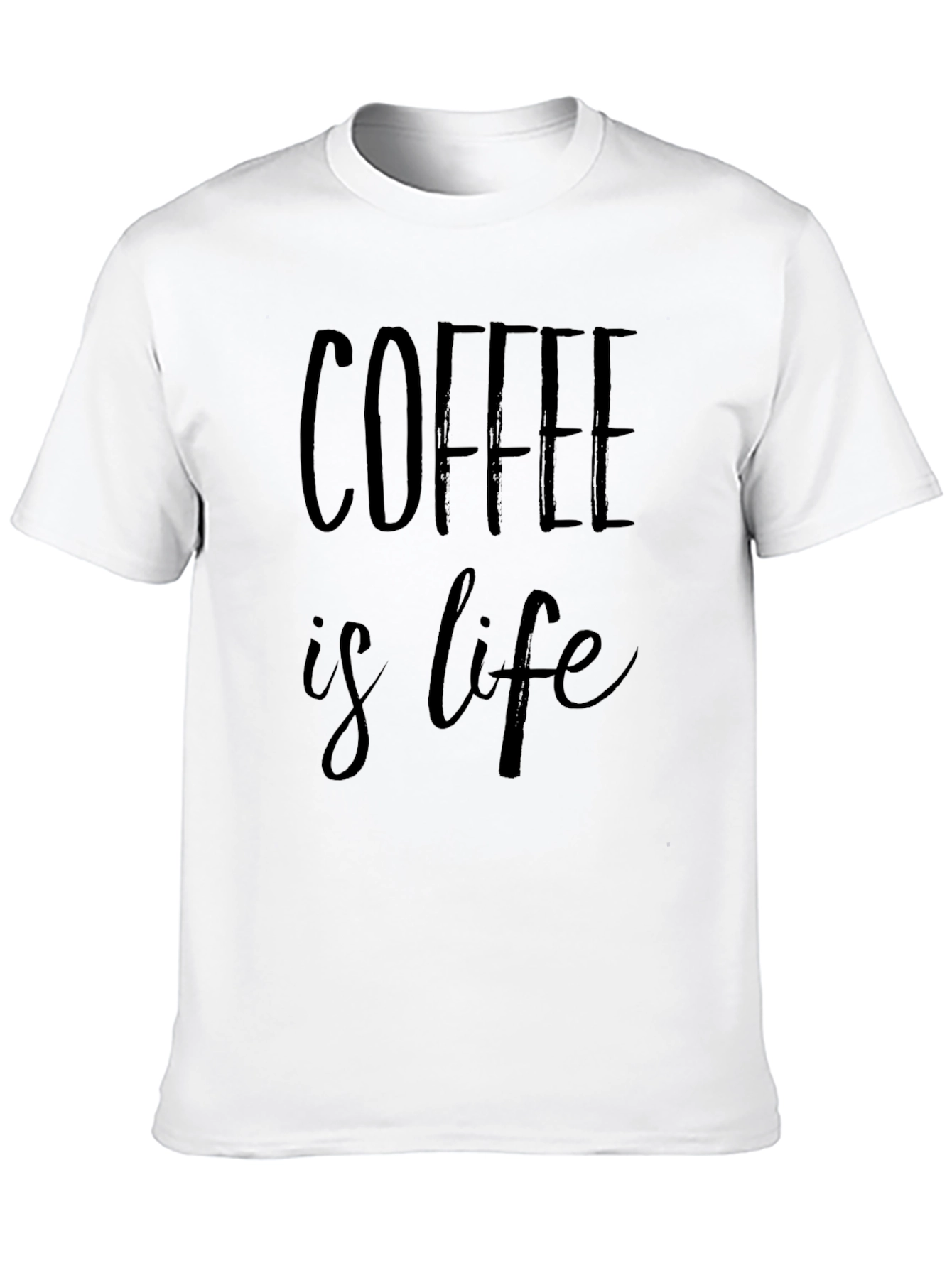 Coffee is Life Black Graphic T-Shirt