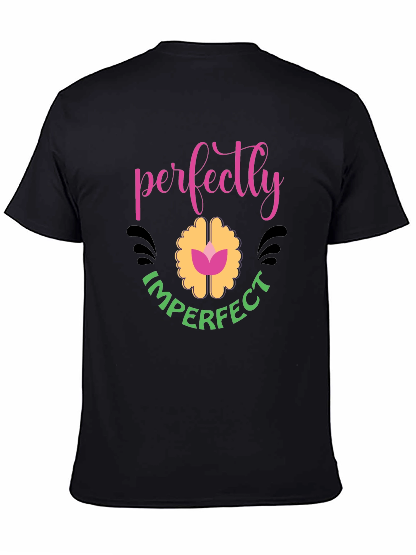 Perfectly Imperfect Graphic T-Shirt - Black