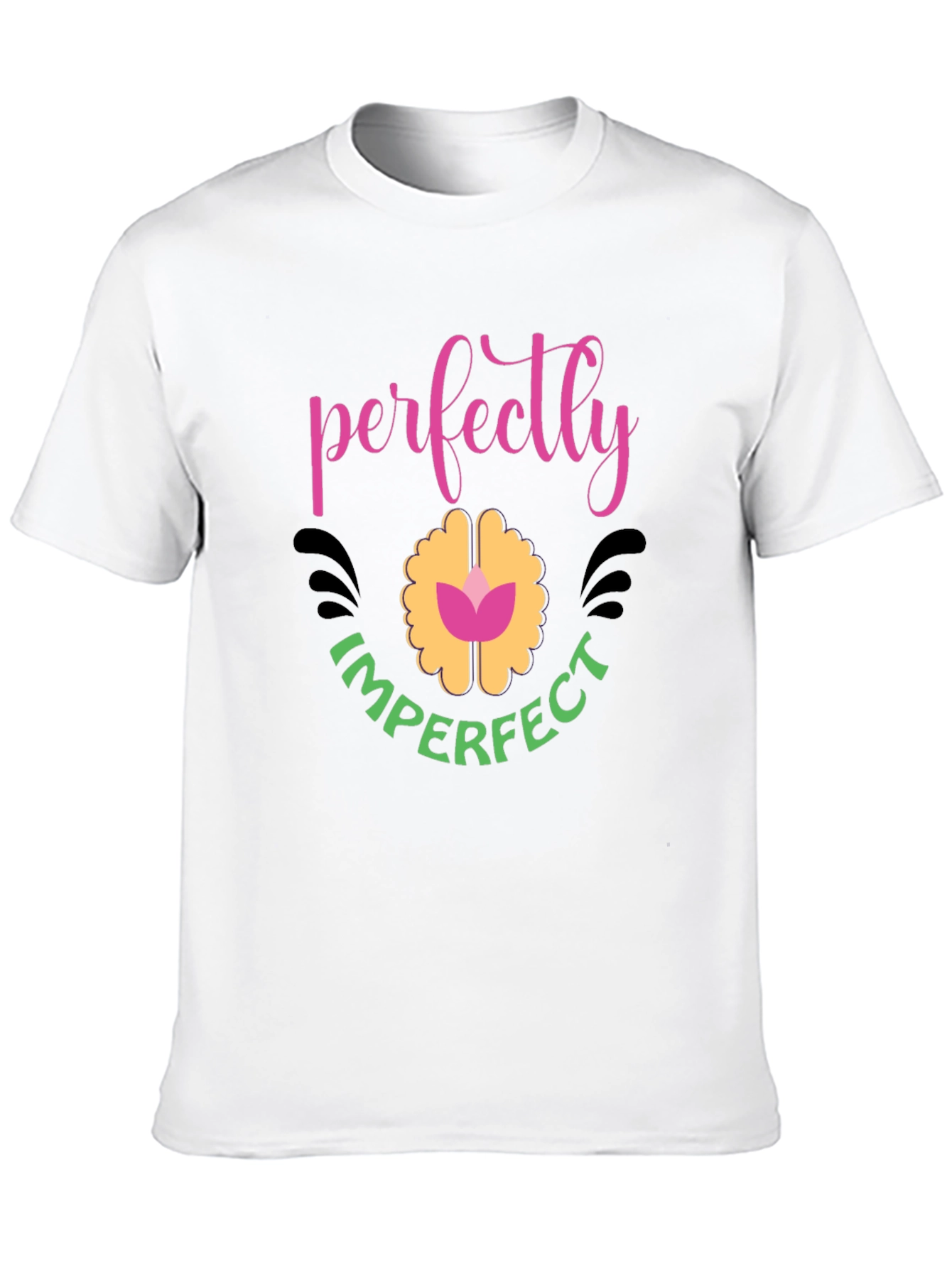 Perfectly Imperfect Graphic T-Shirt - Black