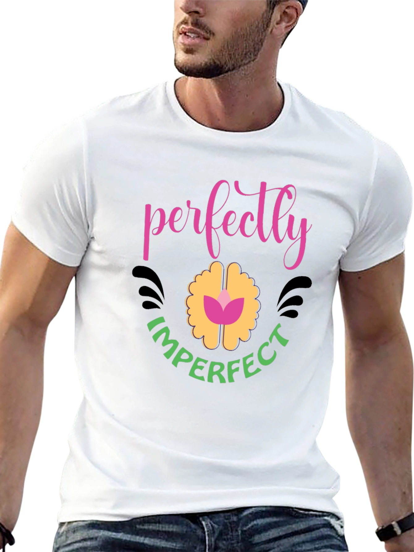 Perfectly Imperfect Graphic T-Shirt - Black