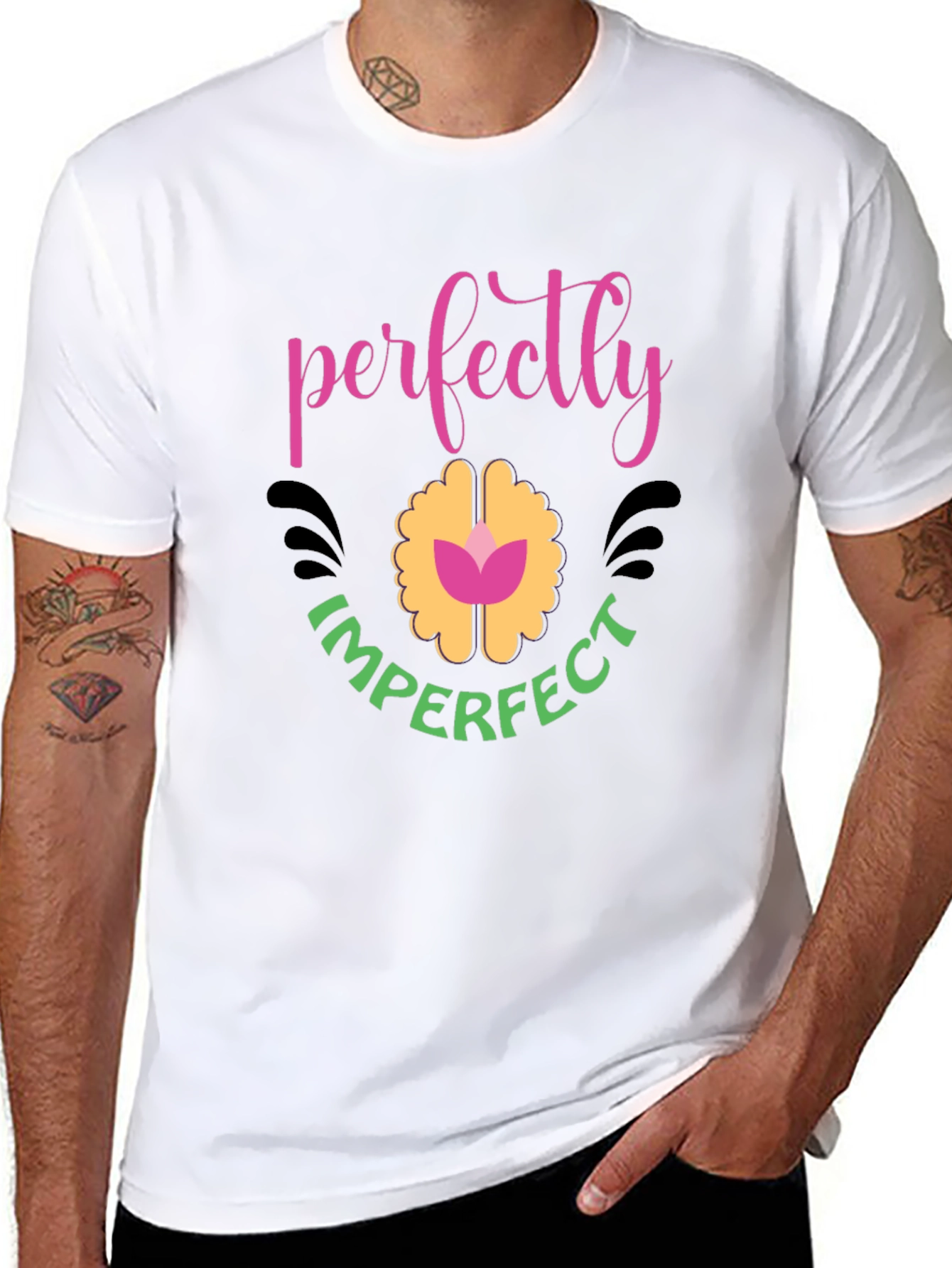 Perfectly Imperfect Graphic T-Shirt - Black