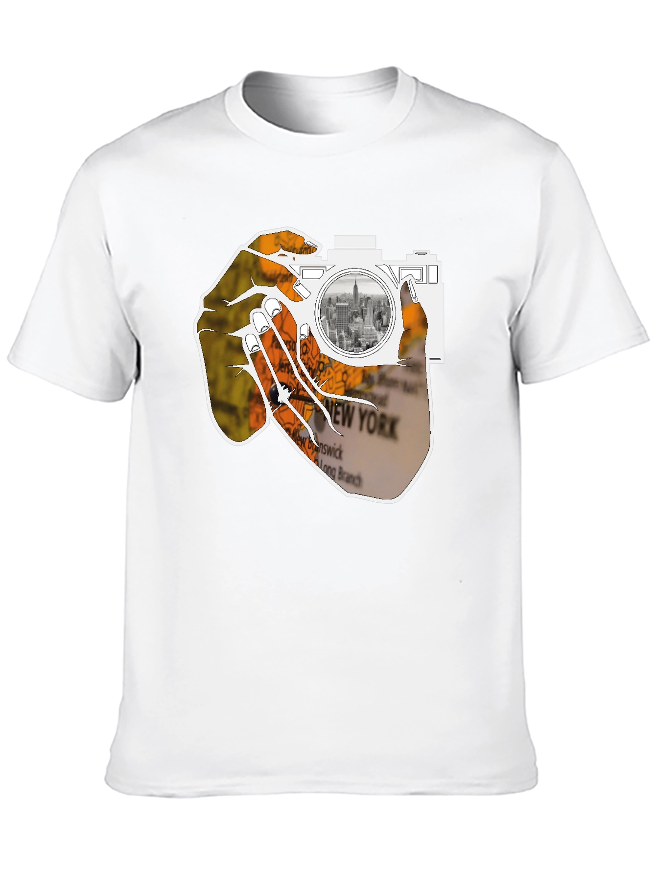 NYC Map Camera T-Shirt