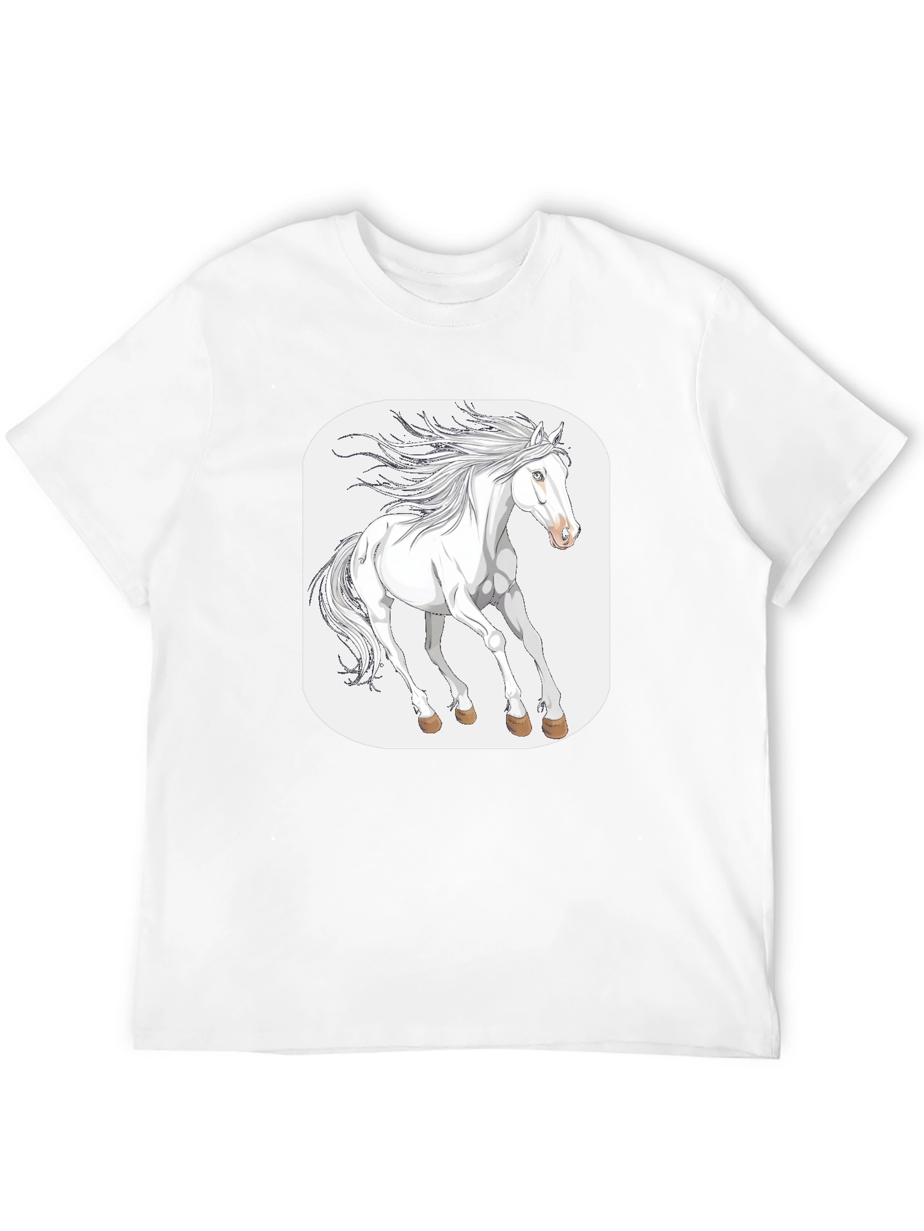 White Horse Graphic Tee - Stylish Comfort