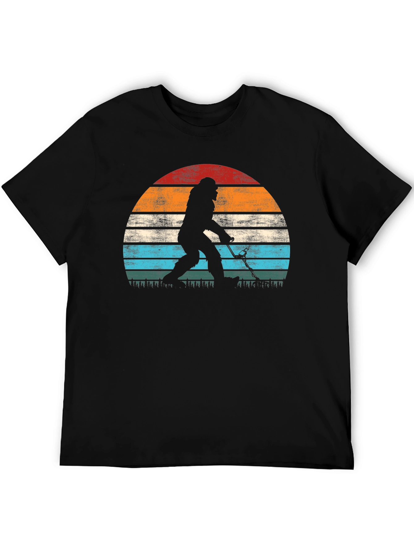 Bigfoot Hockey Sunset Graphic T-Shirt