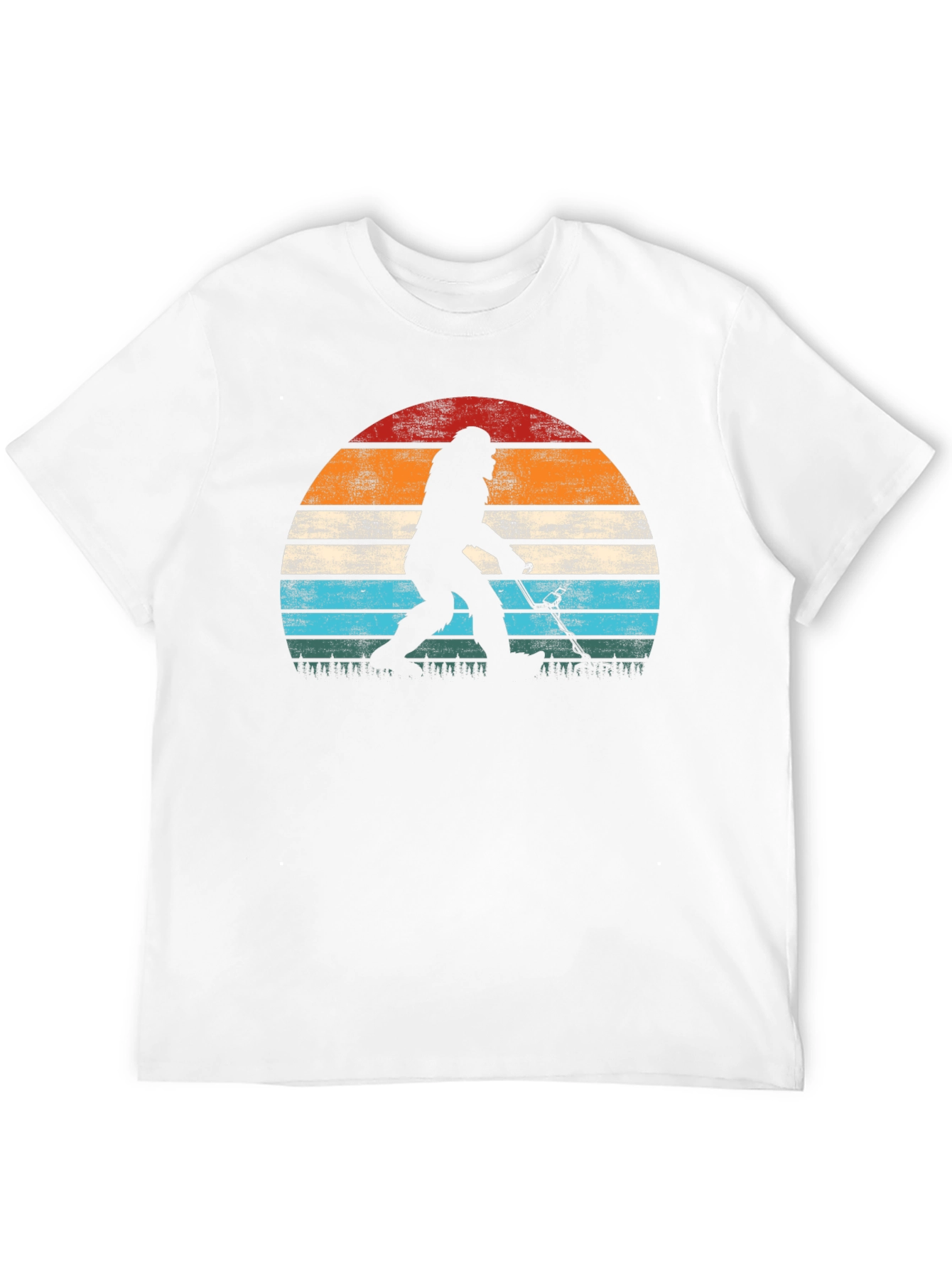 Bigfoot Hockey Sunset Graphic T-Shirt