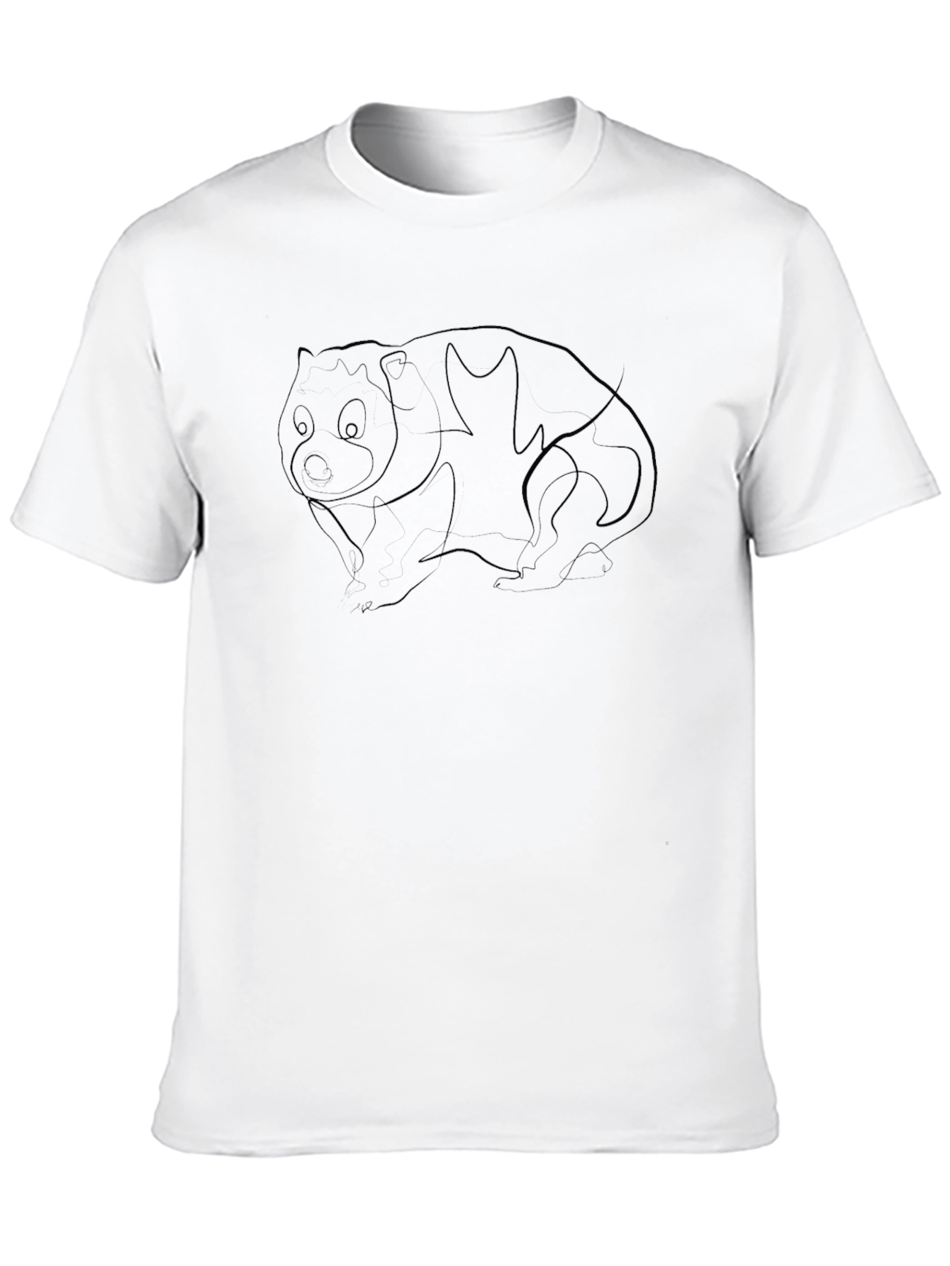 Wombat Outline Graphic Tee - Black Casual T-Shirt