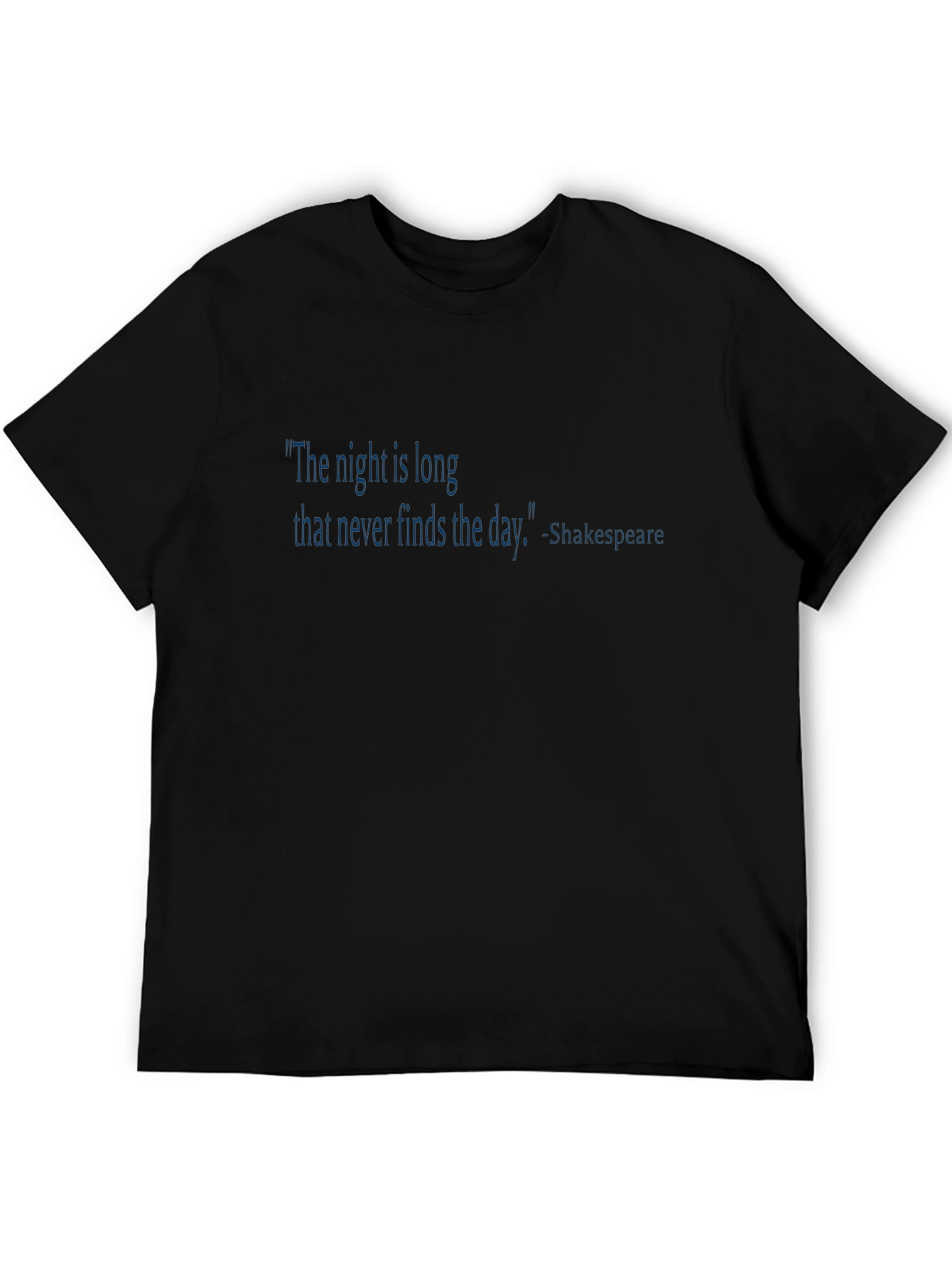Shakespeare Quote Black T-Shirt