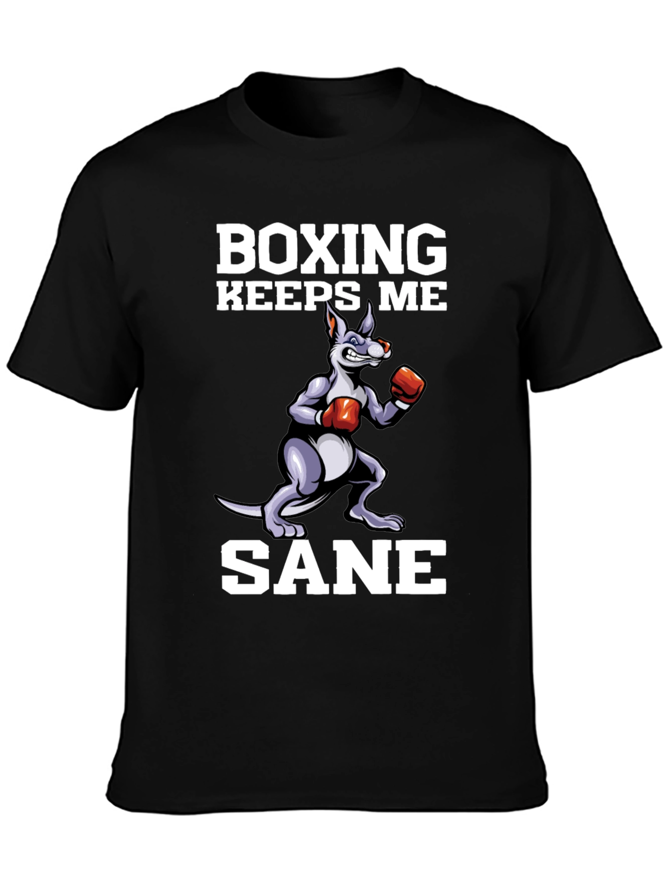 Boxing Keeps Me Sane Kangaroo Graphic Tee