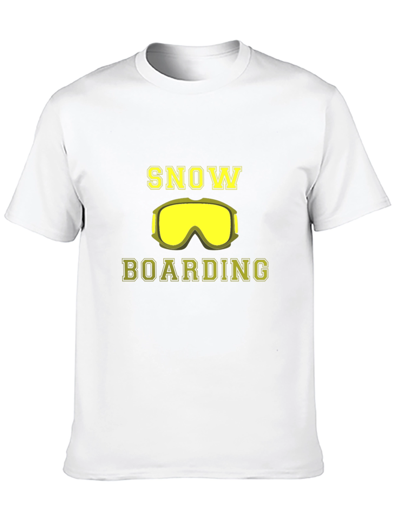 Snowboarding T-Shirt - Yellow Goggles Design