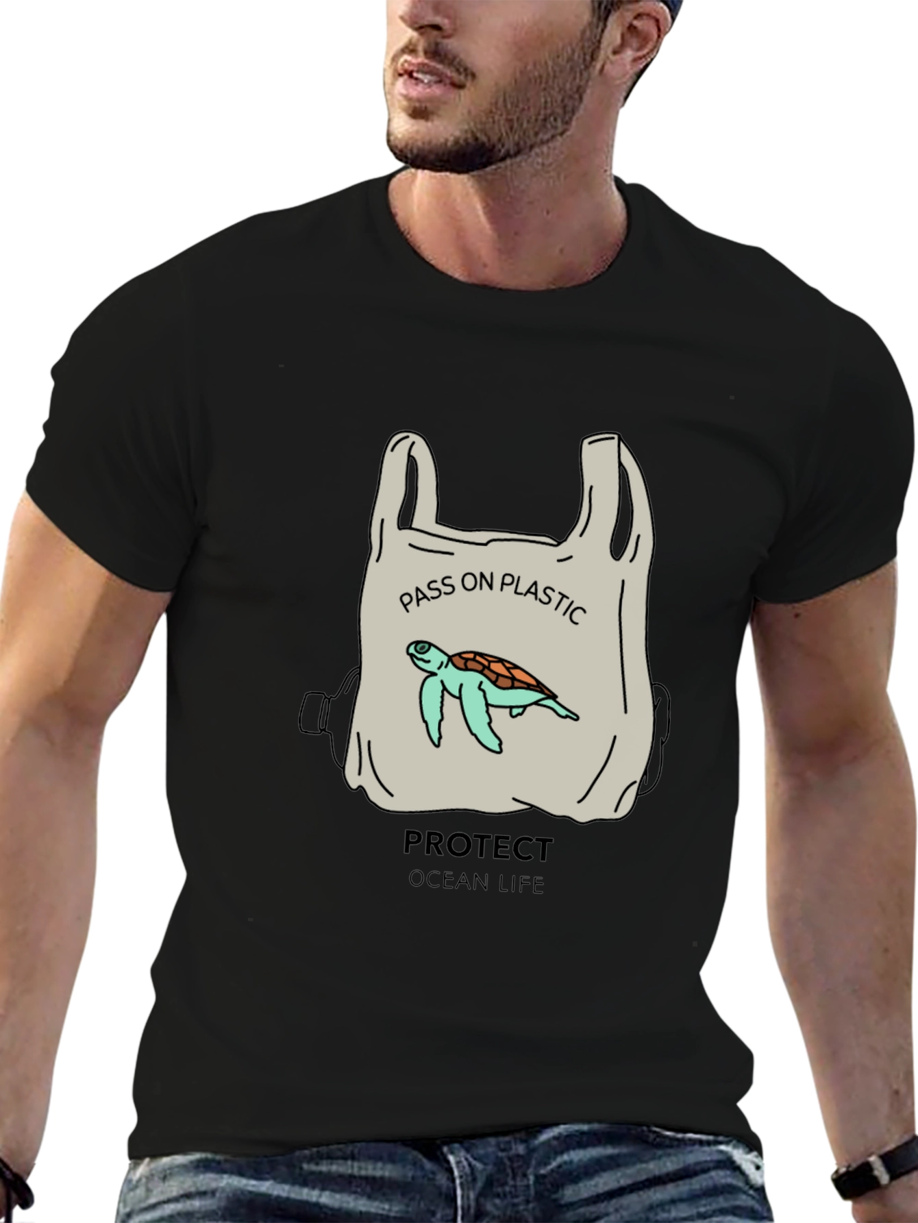 Eco-Friendly Turtle Graphic Tee
