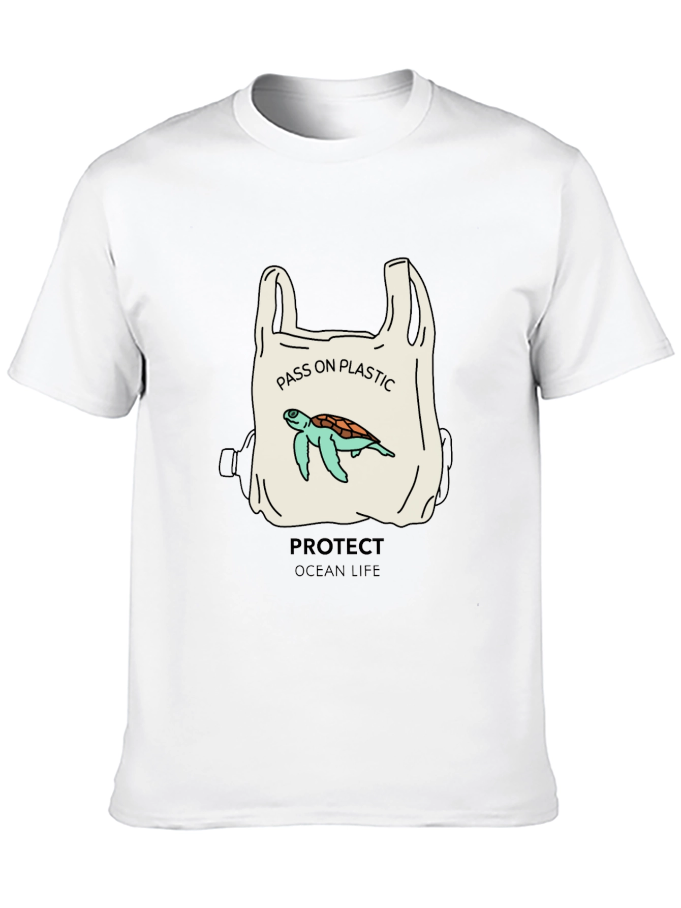 Eco-Friendly Turtle Graphic Tee