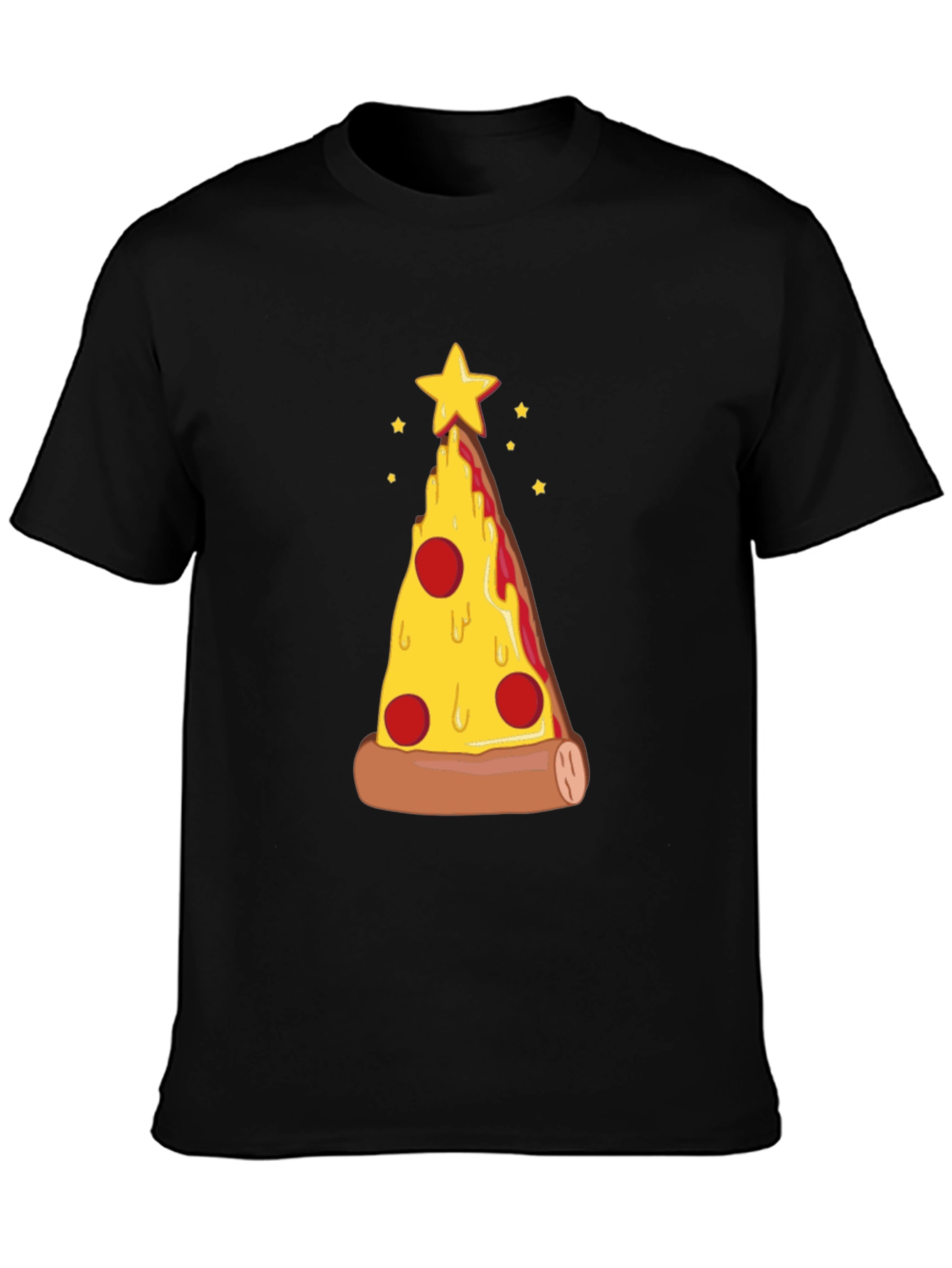 Pizza Christmas Tree Graphic Tee - Holiday Fun!