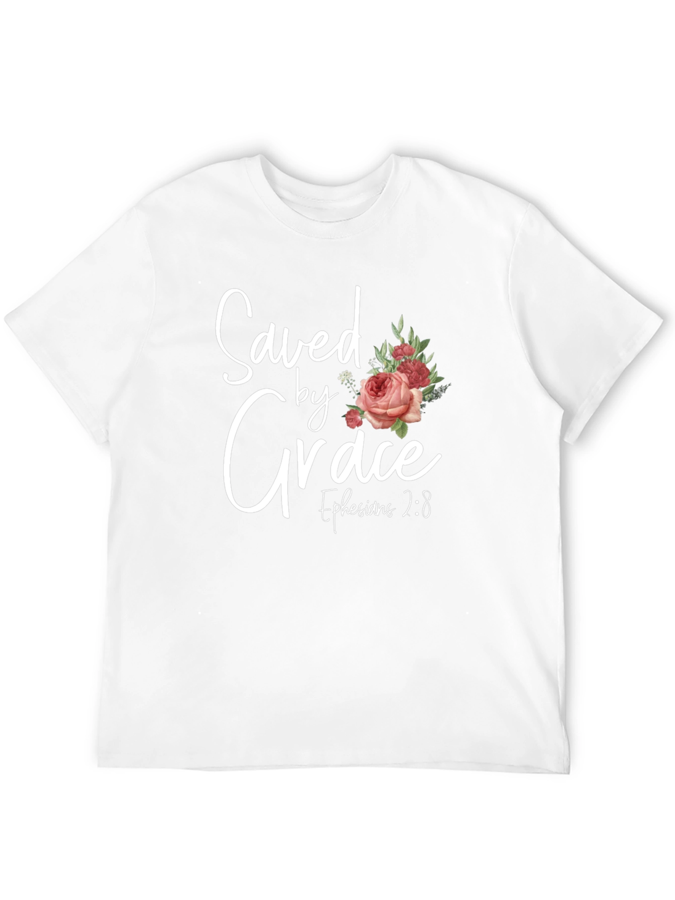 Saved by Grace Floral T-Shirt - Christian Tee