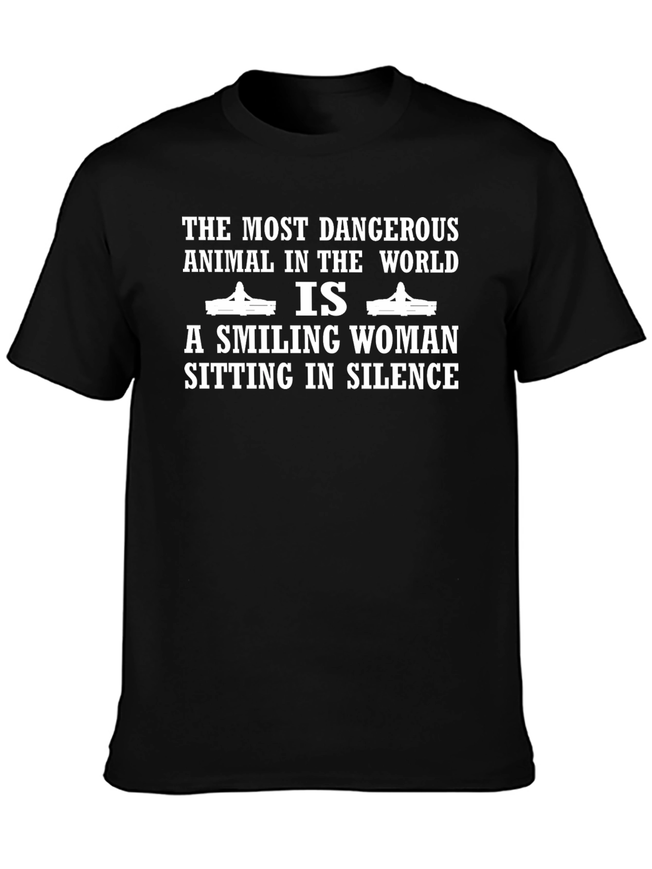 Smiling Woman Sitting In Silence T-Shirt