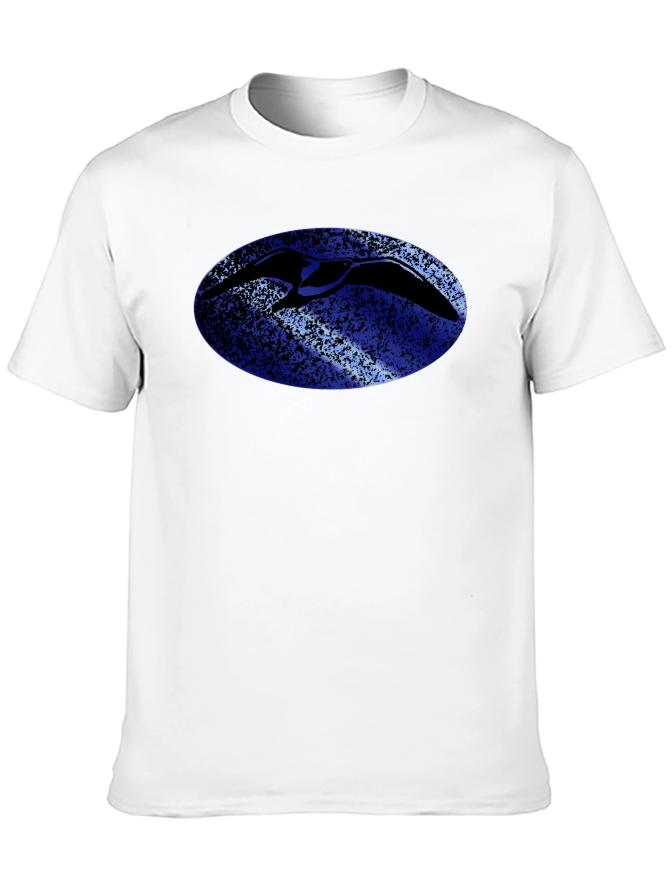 Bird Silhouette Graphic Tee - Black Cotton T-Shirt