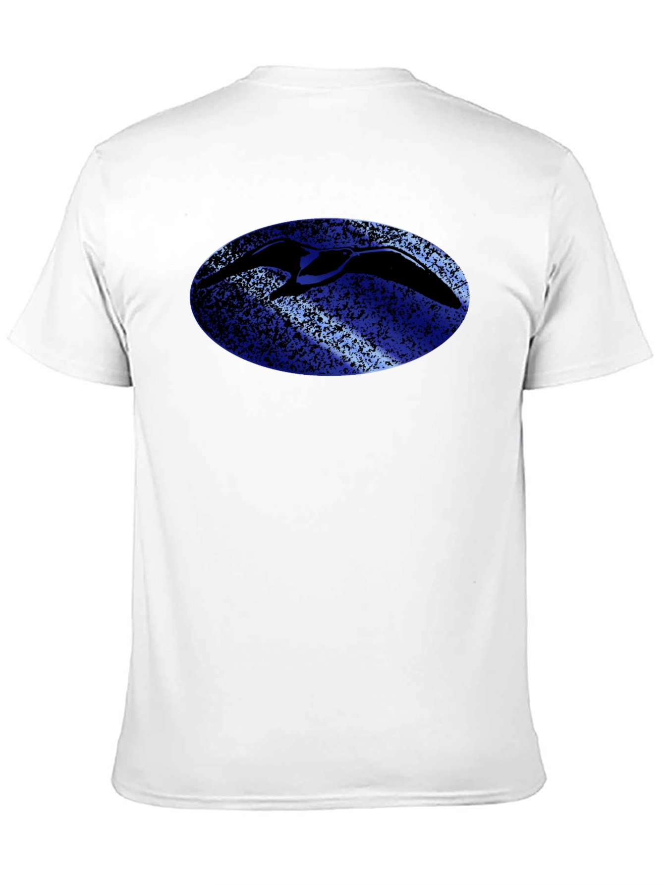Bird Silhouette Graphic Tee - Black Cotton T-Shirt