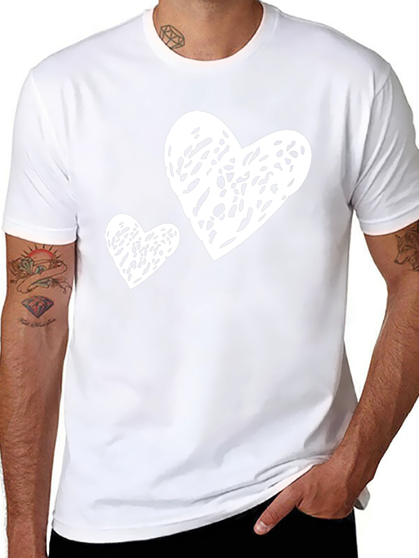 Black Heart Scribble Tee - Trendy Graphic T-Shirt