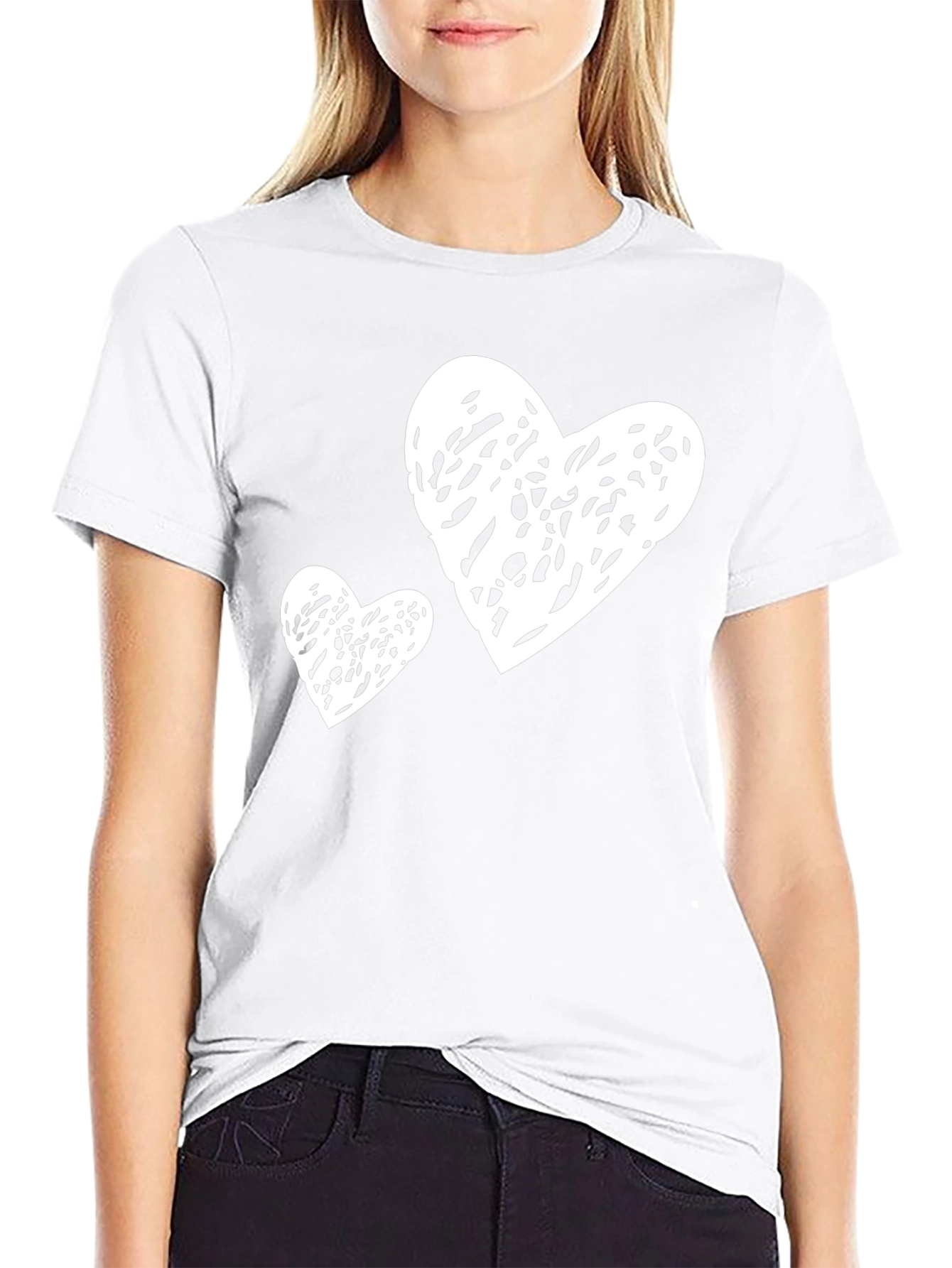 Black Heart Scribble Tee - Trendy Graphic T-Shirt