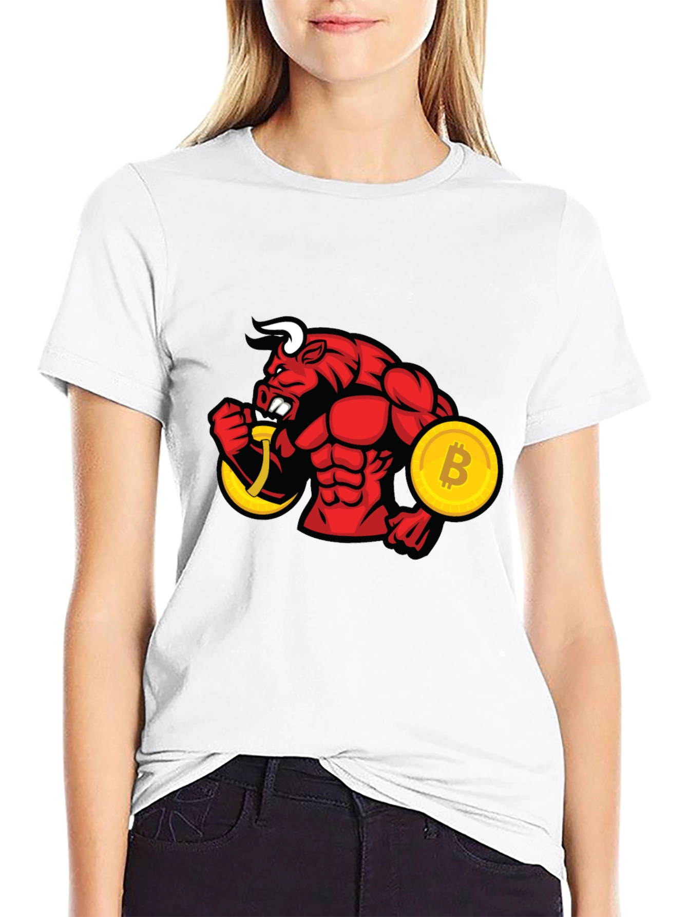 Bitcoin Bull Black T-Shirt - Crypto Investor Style