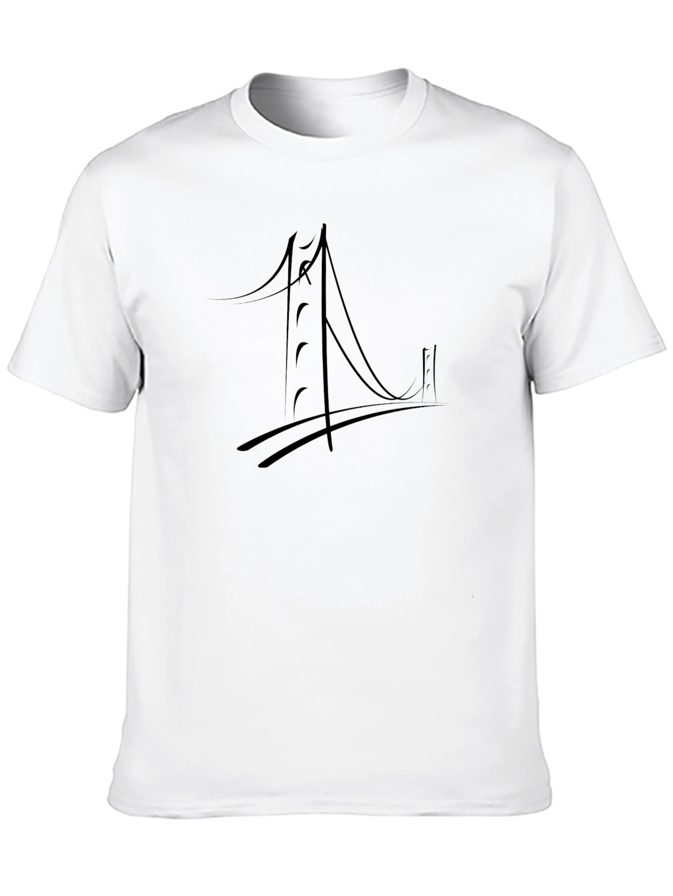 Golden Gate Bridge Mens Black T-Shirt
