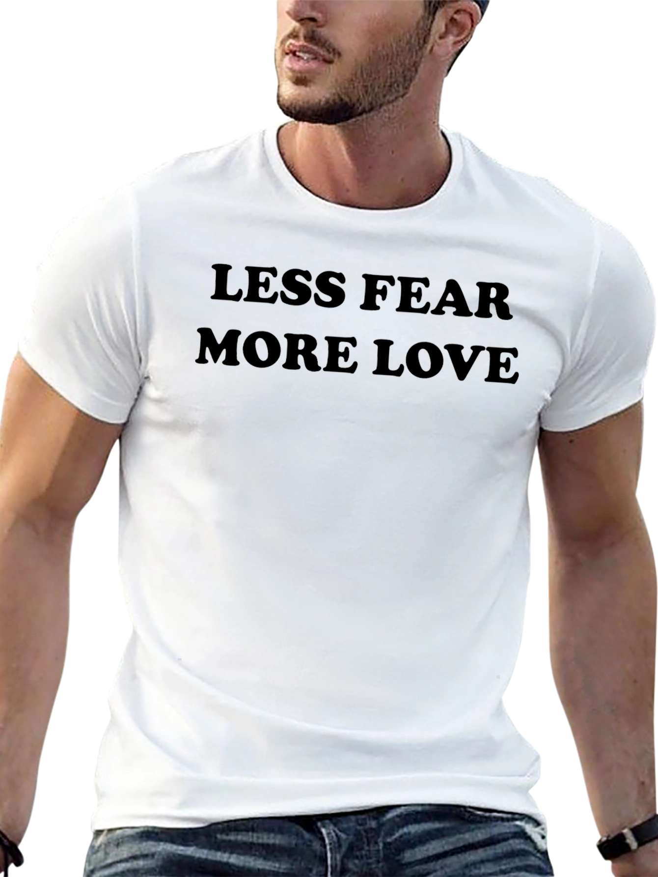 Less Fear More Love Graphic Tee - Black
