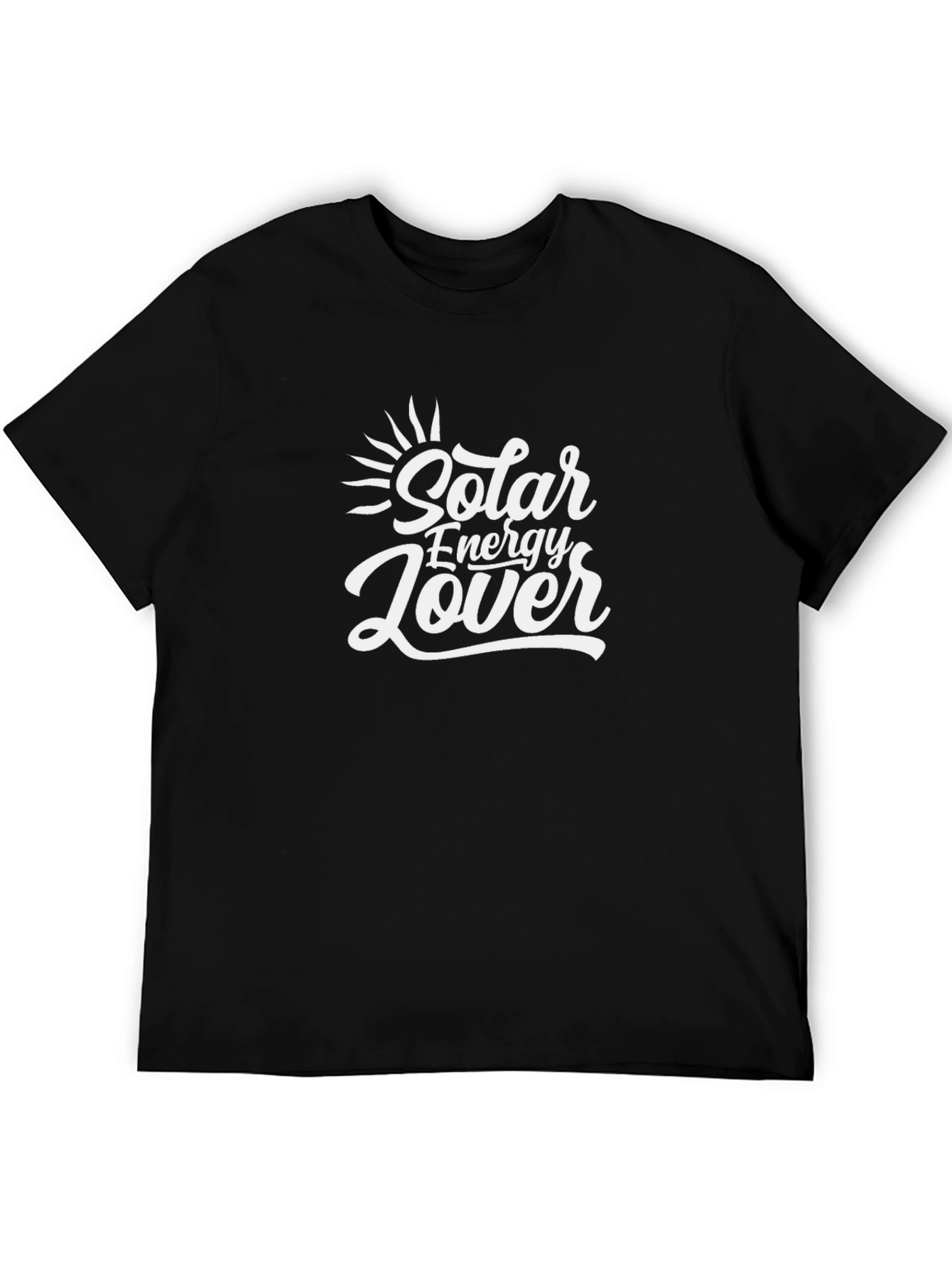 Solar Energy Lover Black Graphic Tee