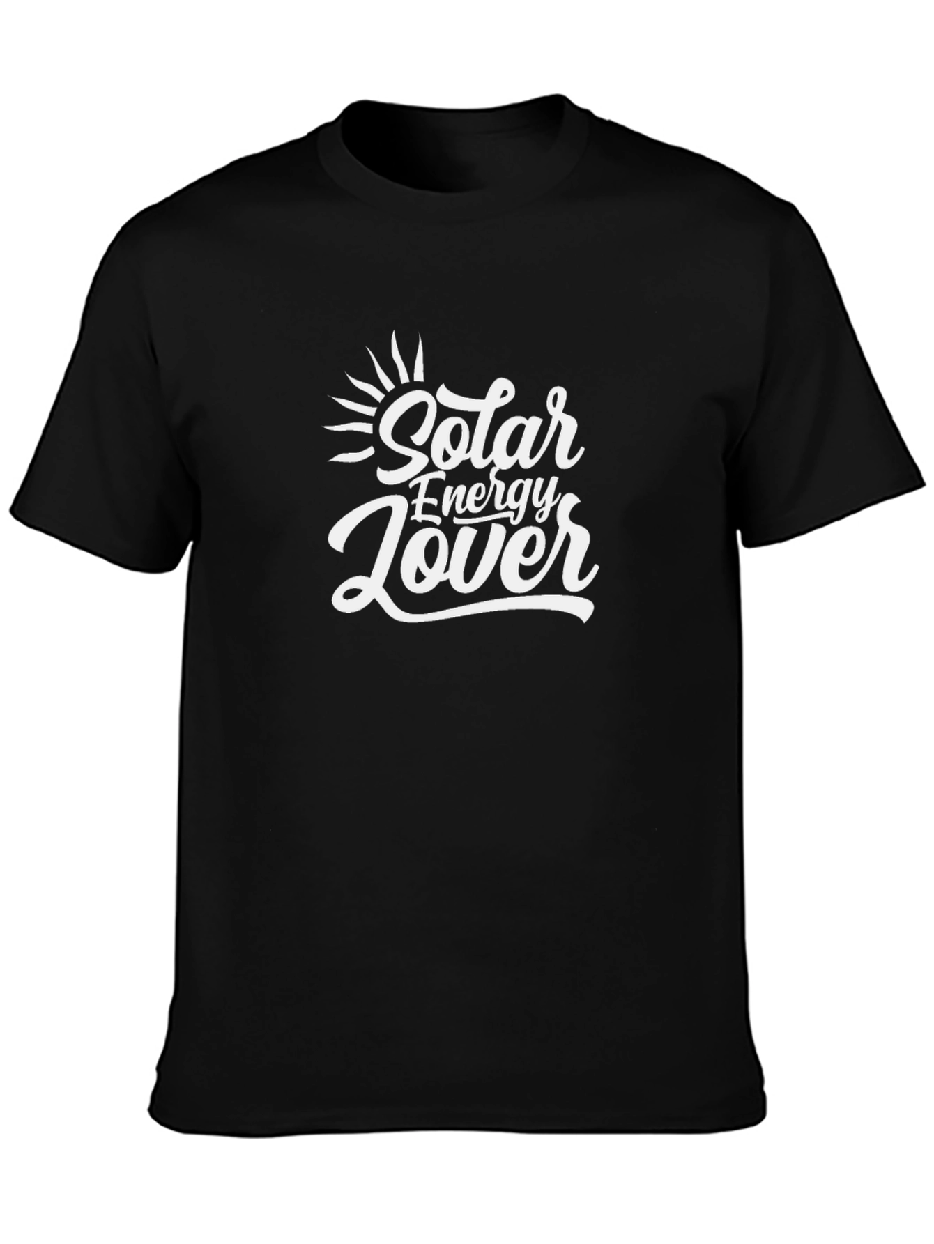 Solar Energy Lover Black Graphic Tee