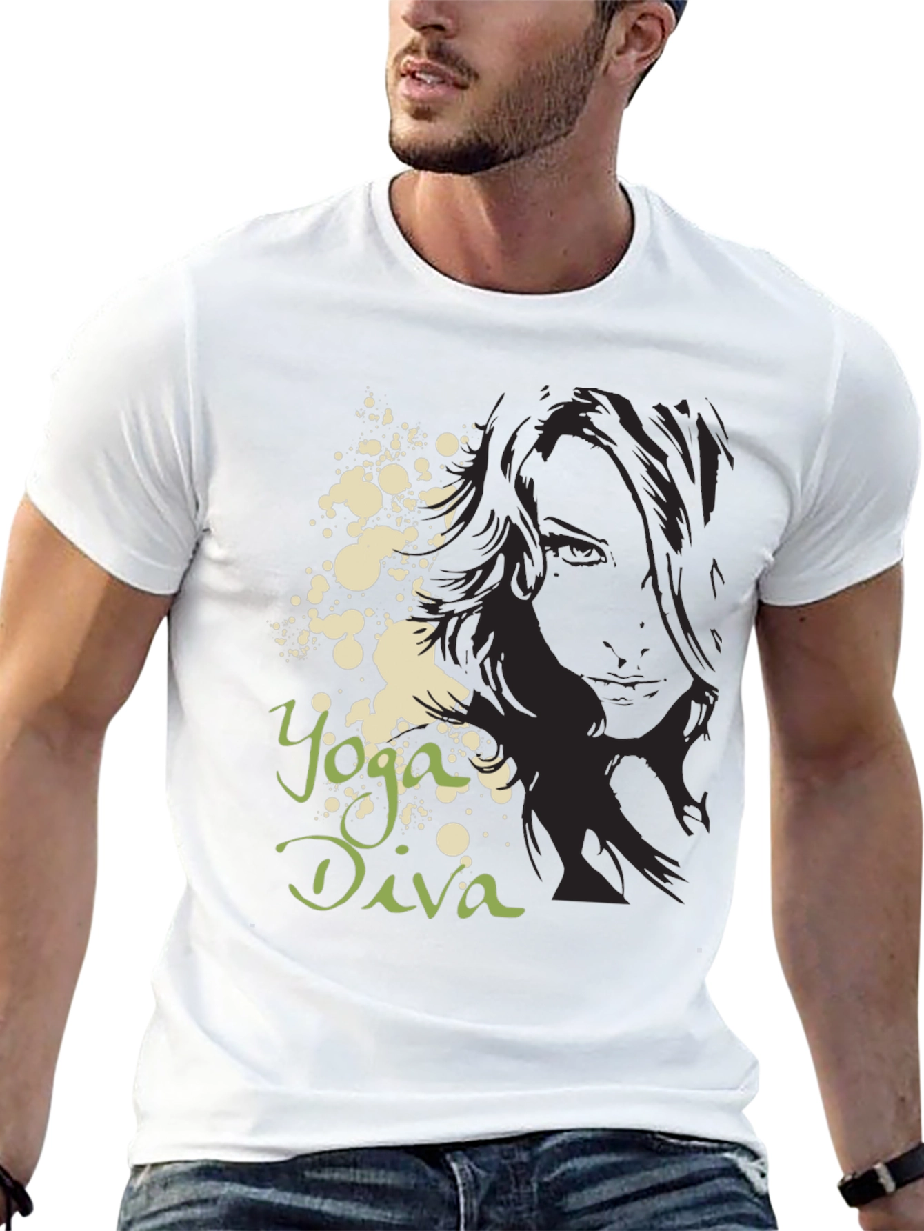 Yoga Diva Graphic Tee - Black Unisex T-Shirt