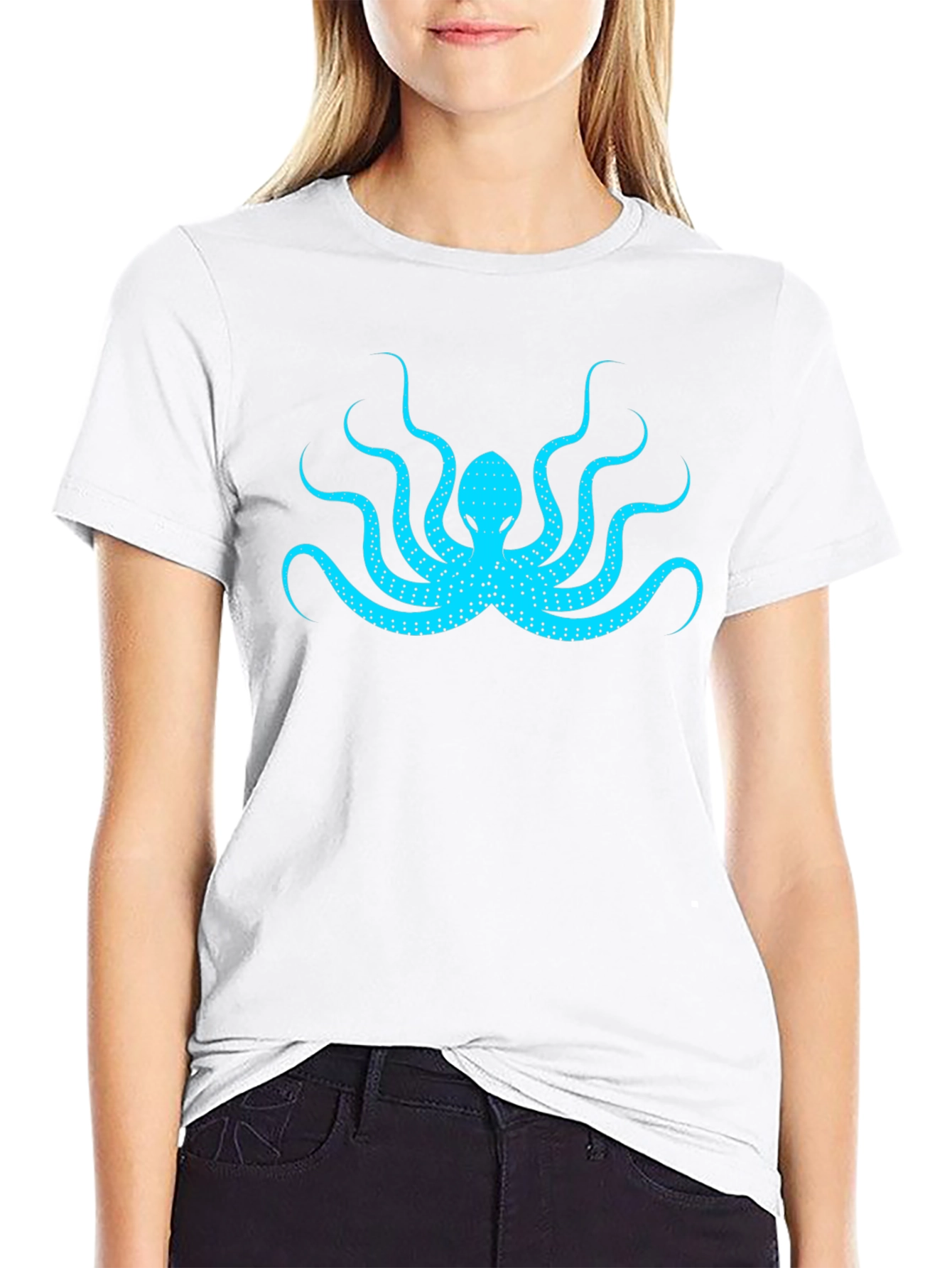 Cool Octopus Graphic Black T-Shirt