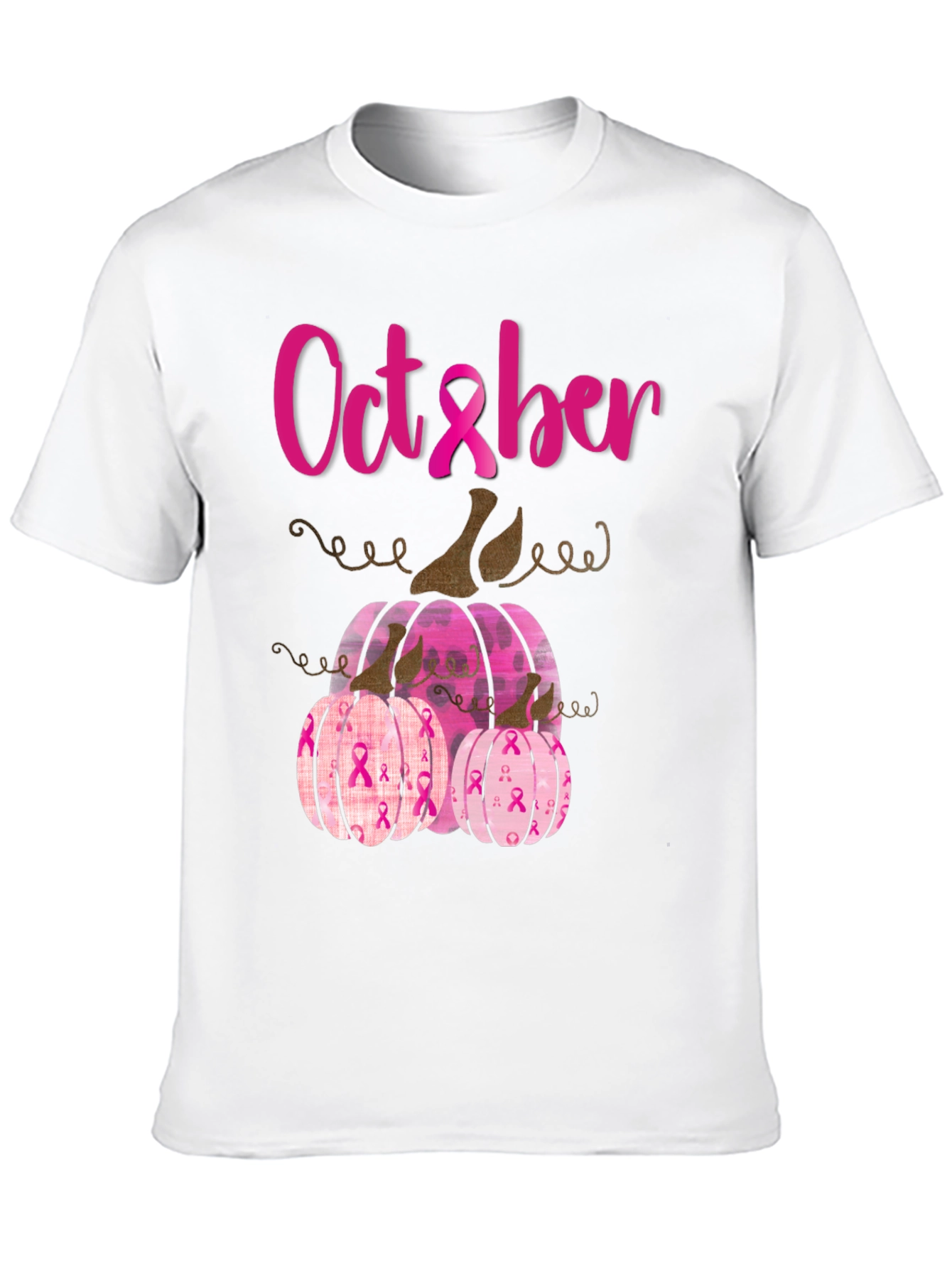 October Breast Cancer Awareness Pumpkins T-Shirt