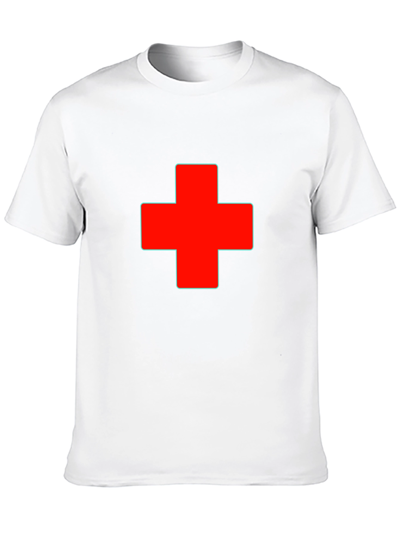 Red Cross Graphic Black T-Shirt