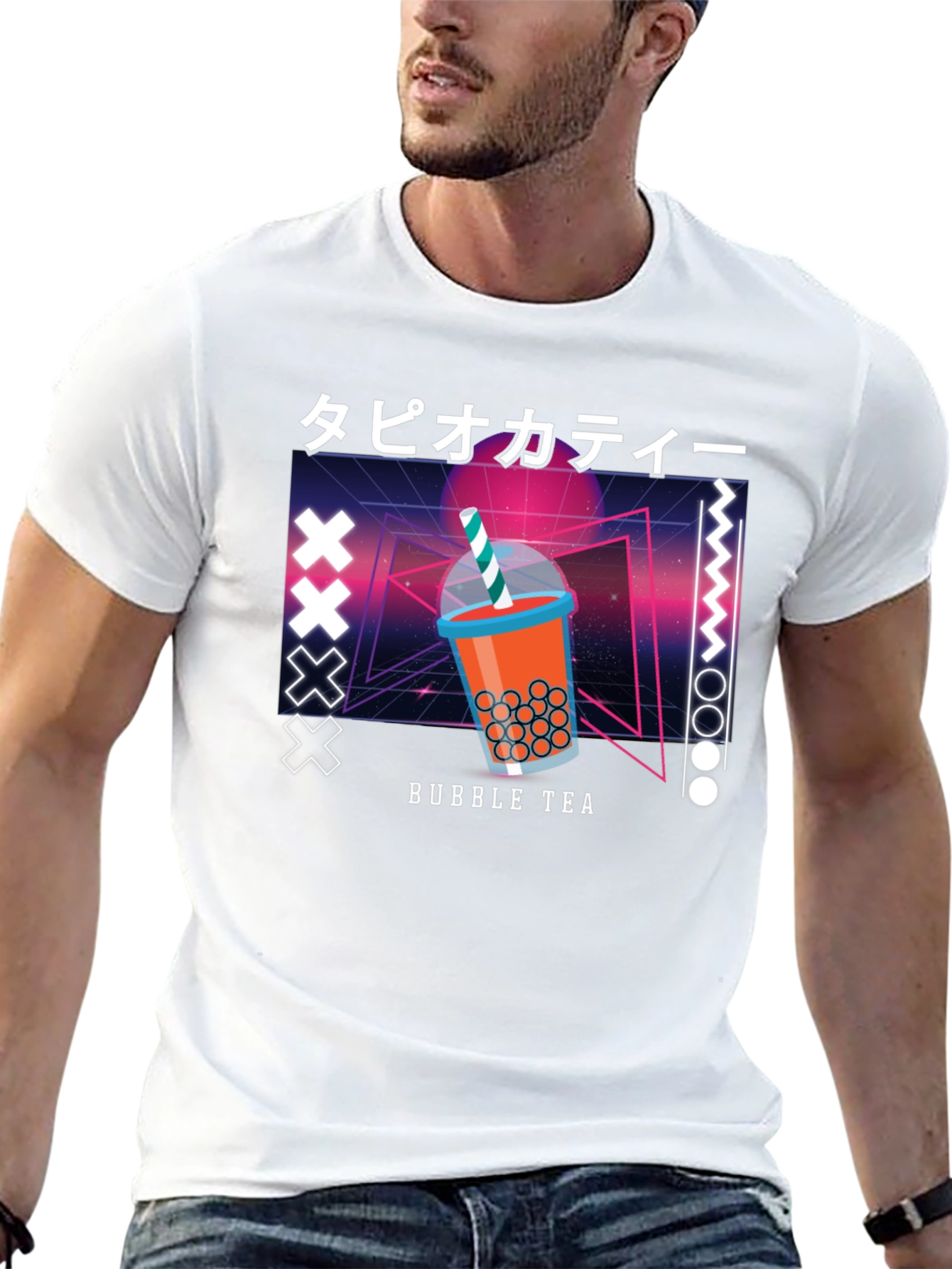 Bubble Tea Graphic Tee - Retro Design