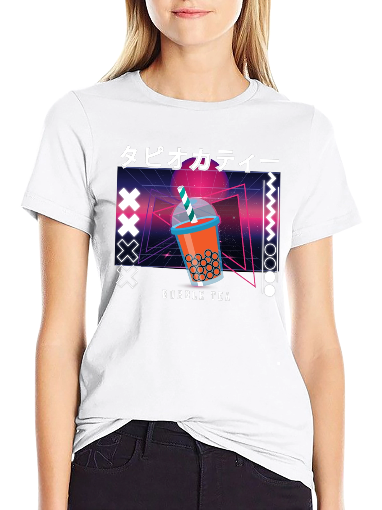 Bubble Tea Graphic Tee - Retro Design