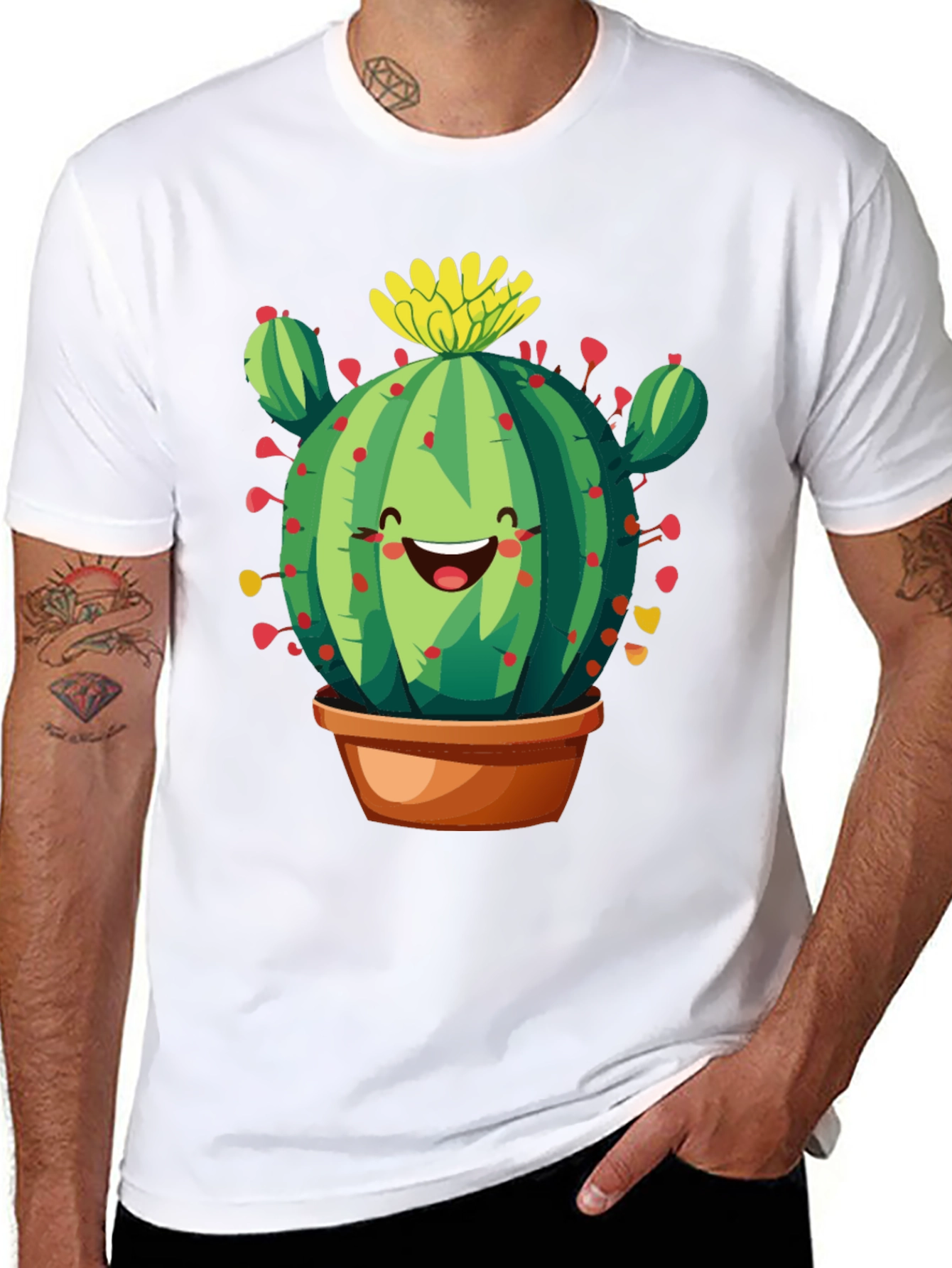 Cactus Graphic Black T-Shirt