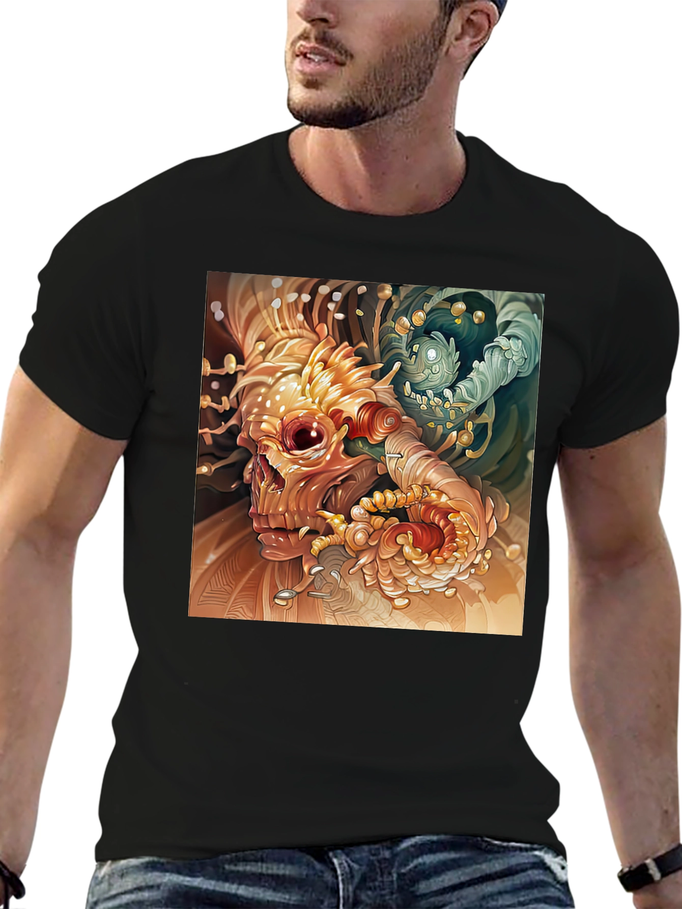 Skull Art Graphic Tee - Unique Design