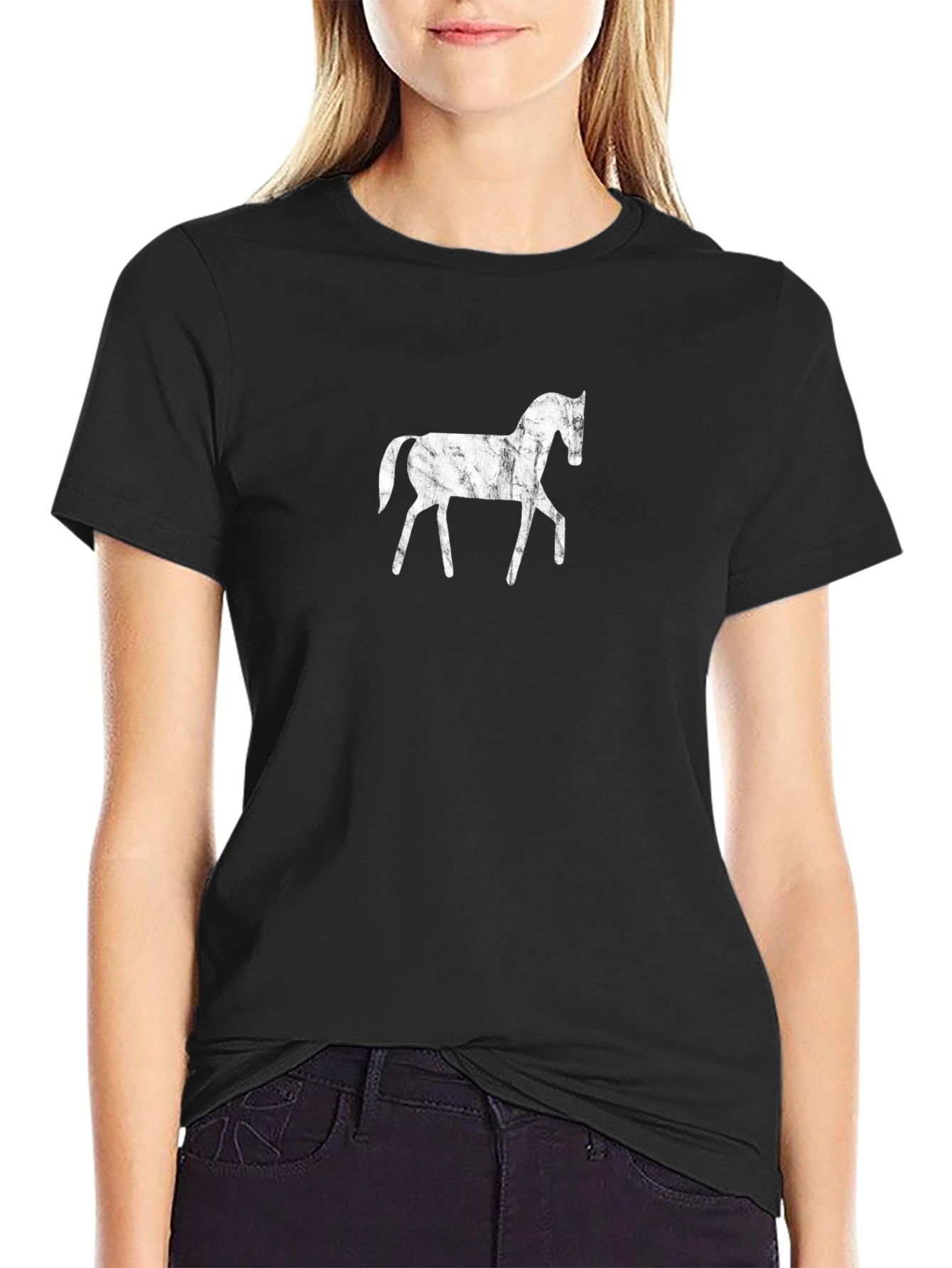 Black Horse Graphic Tee - Stylish Casual Wear