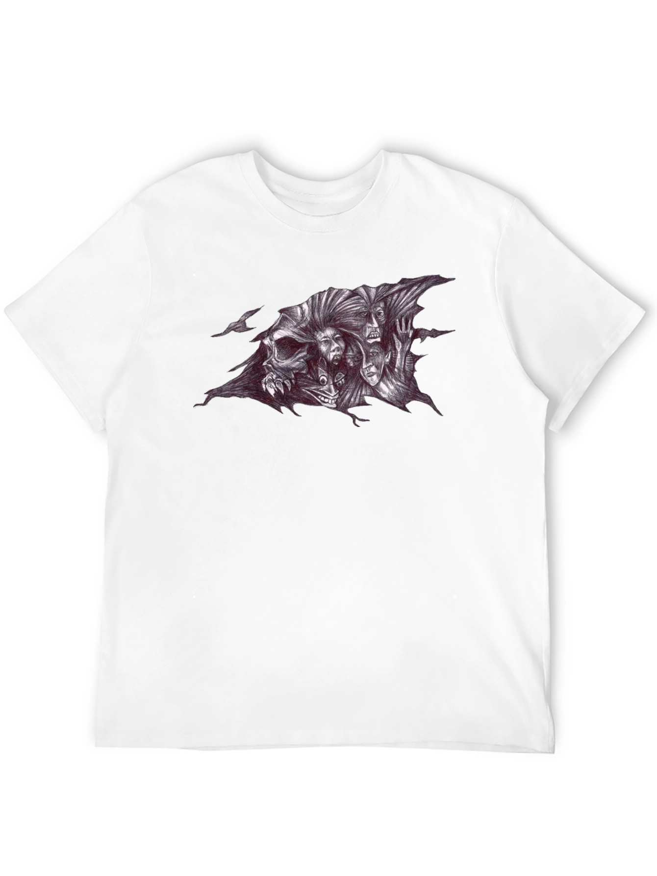 Skull and Spirits Graphic Black T-Shirt