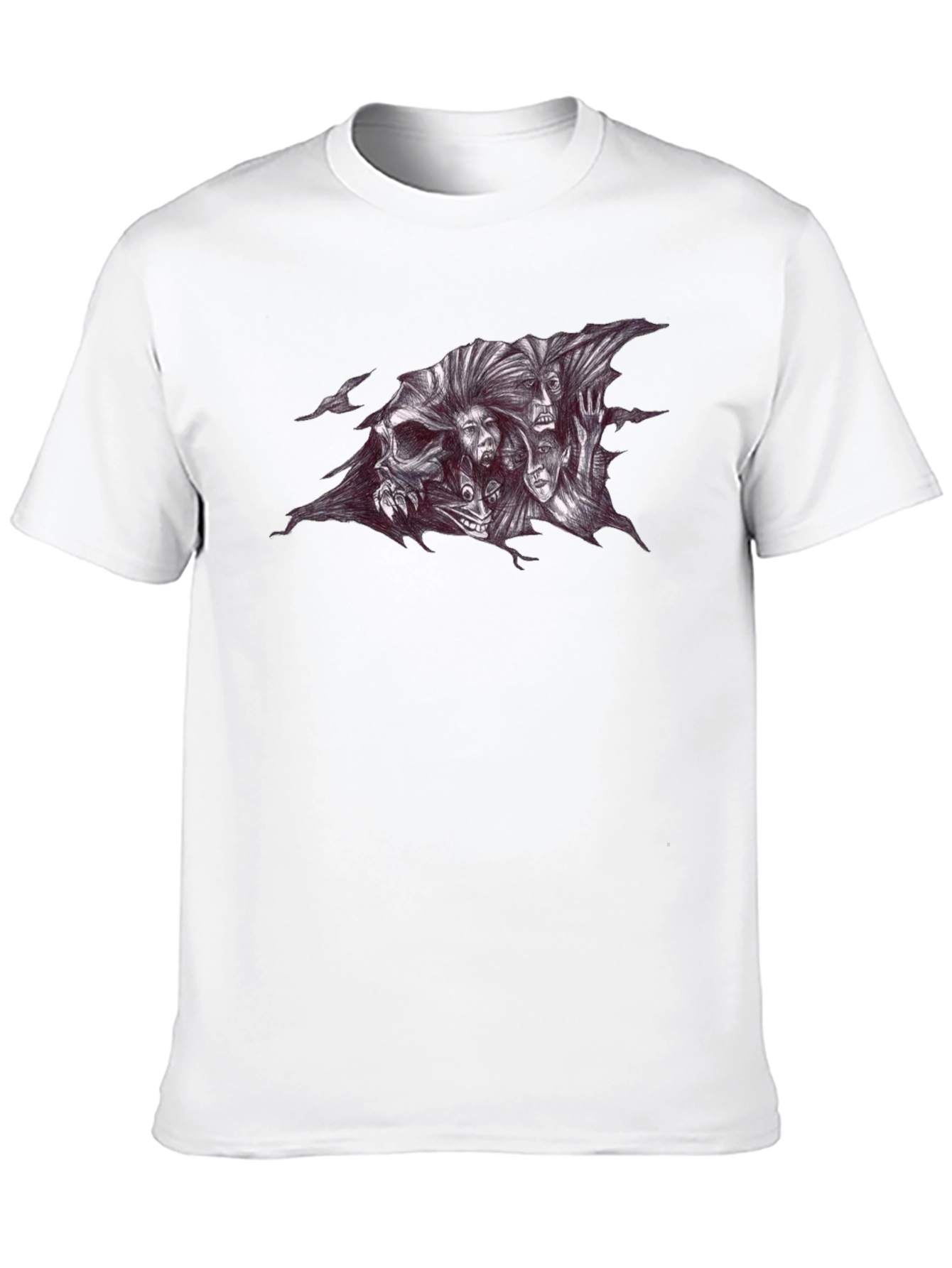 Skull and Spirits Graphic Black T-Shirt