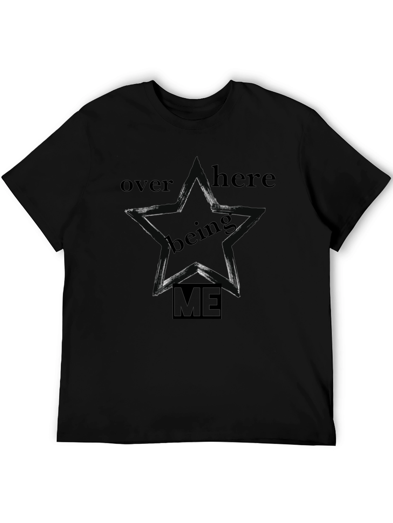 Being Me Star Graphic Black T-Shirt