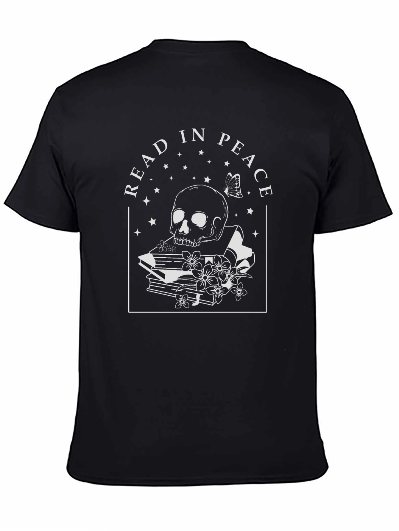 Read In Peace Skull Graphic Tee