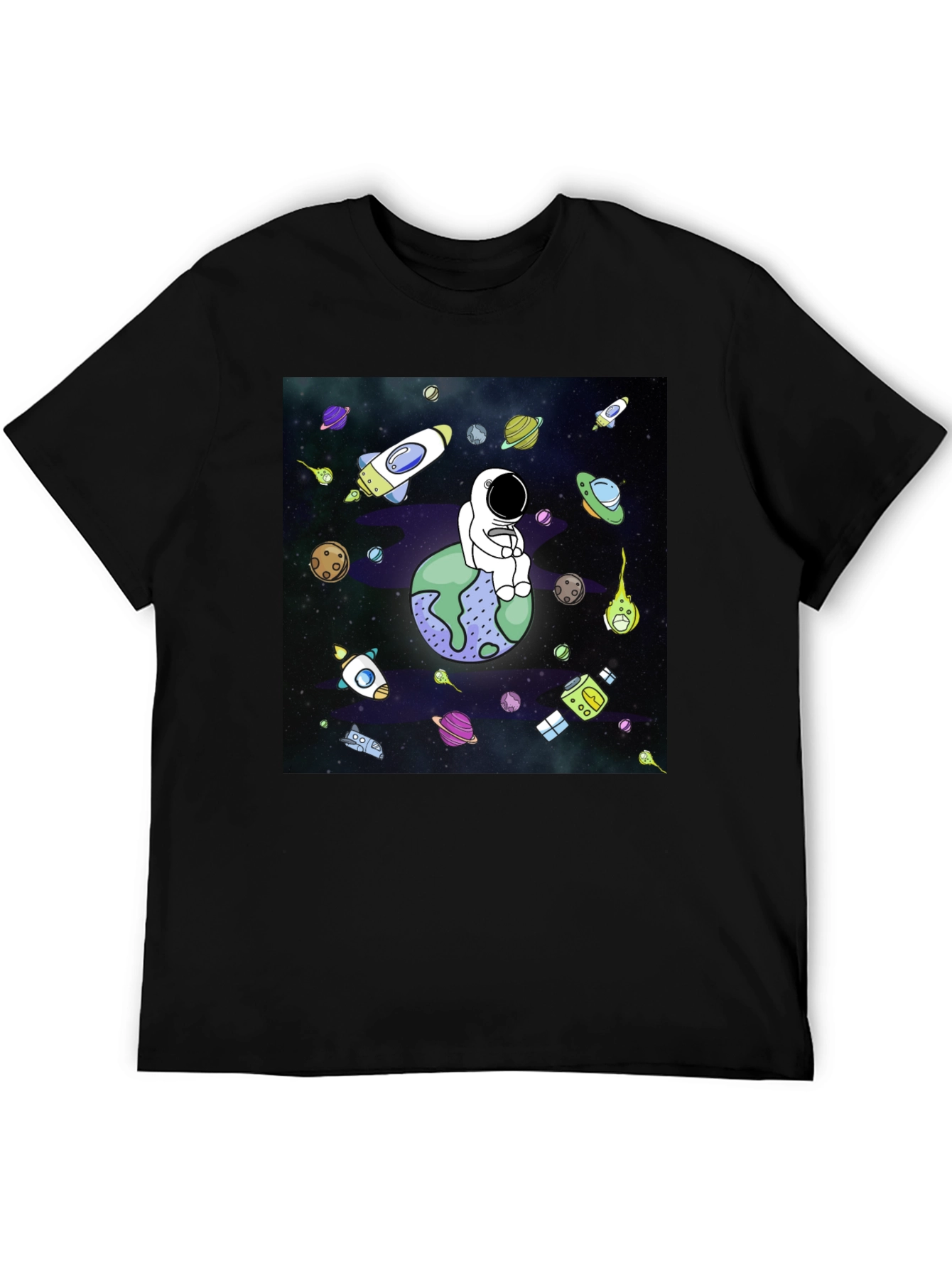 Astronaut Planet Graphic T-Shirt