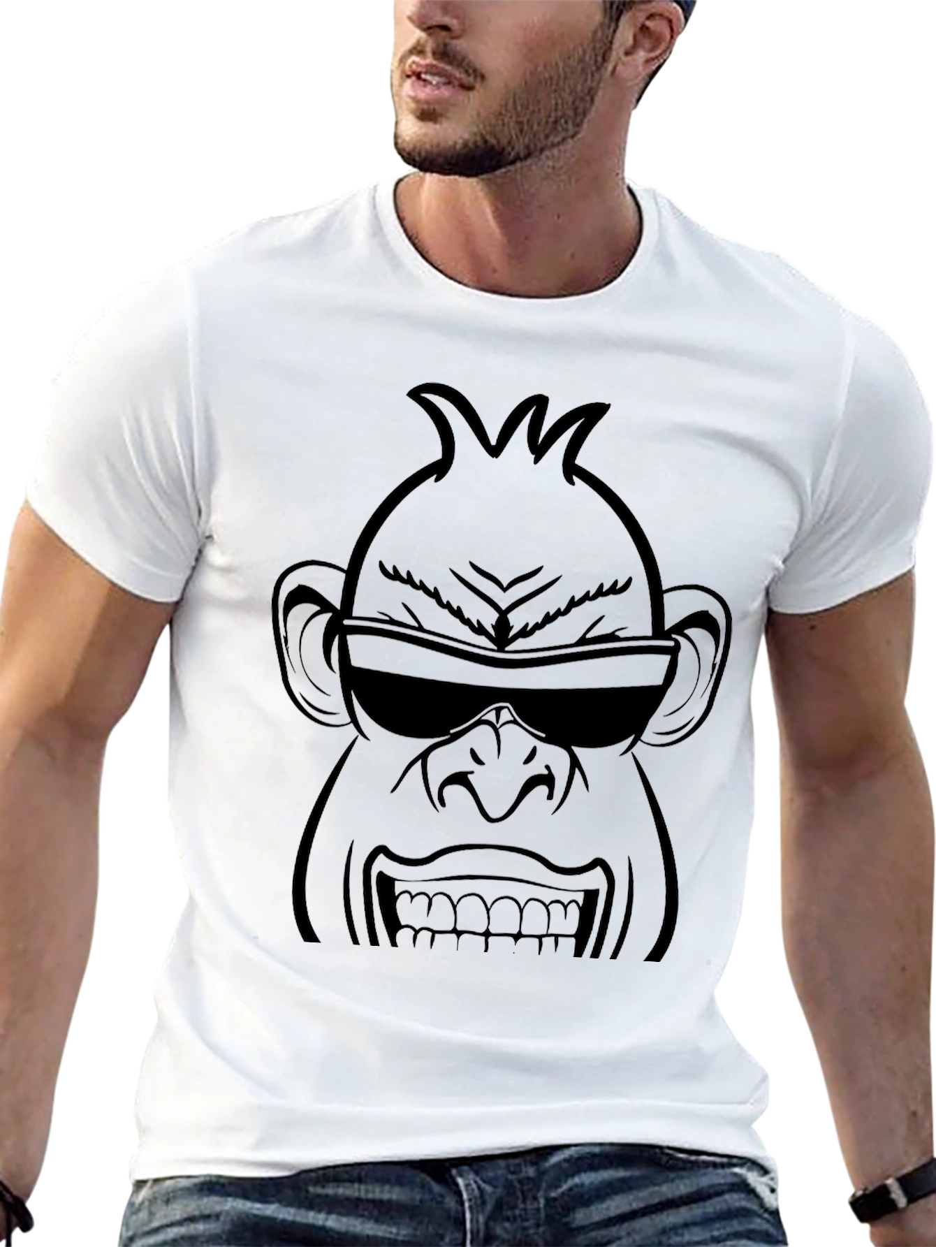 Cool Gorilla Graphic Tee - Black