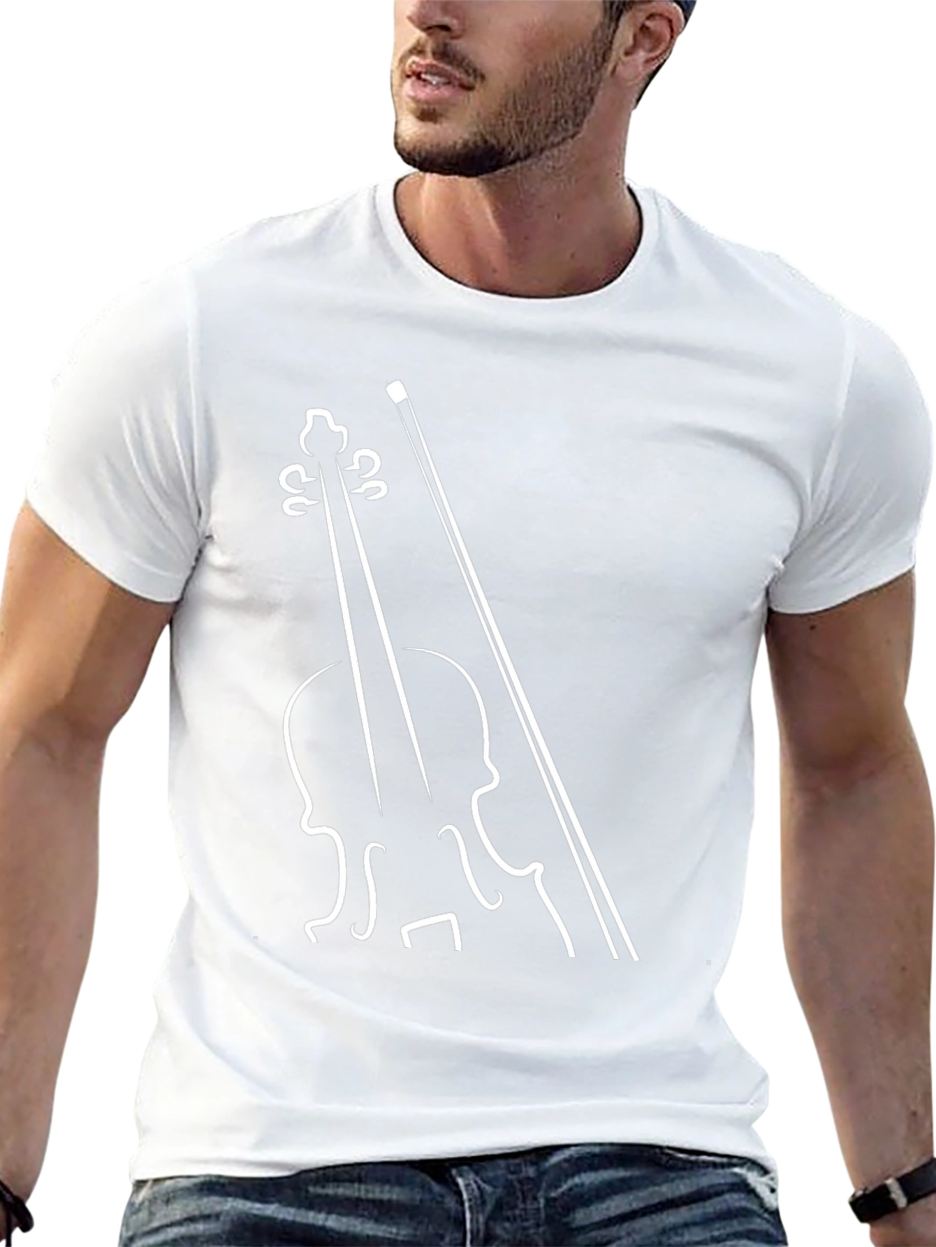 Violin Graphic Tee - Classic Musicians Style
