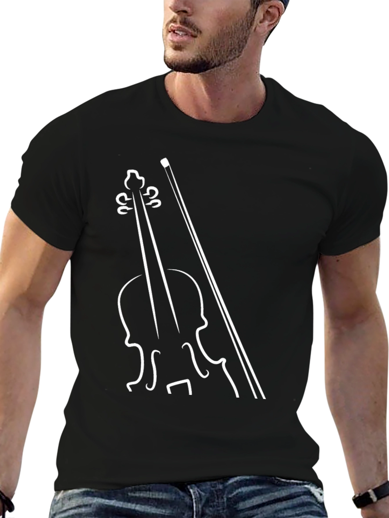 Violin Graphic Tee - Classic Musicians Style