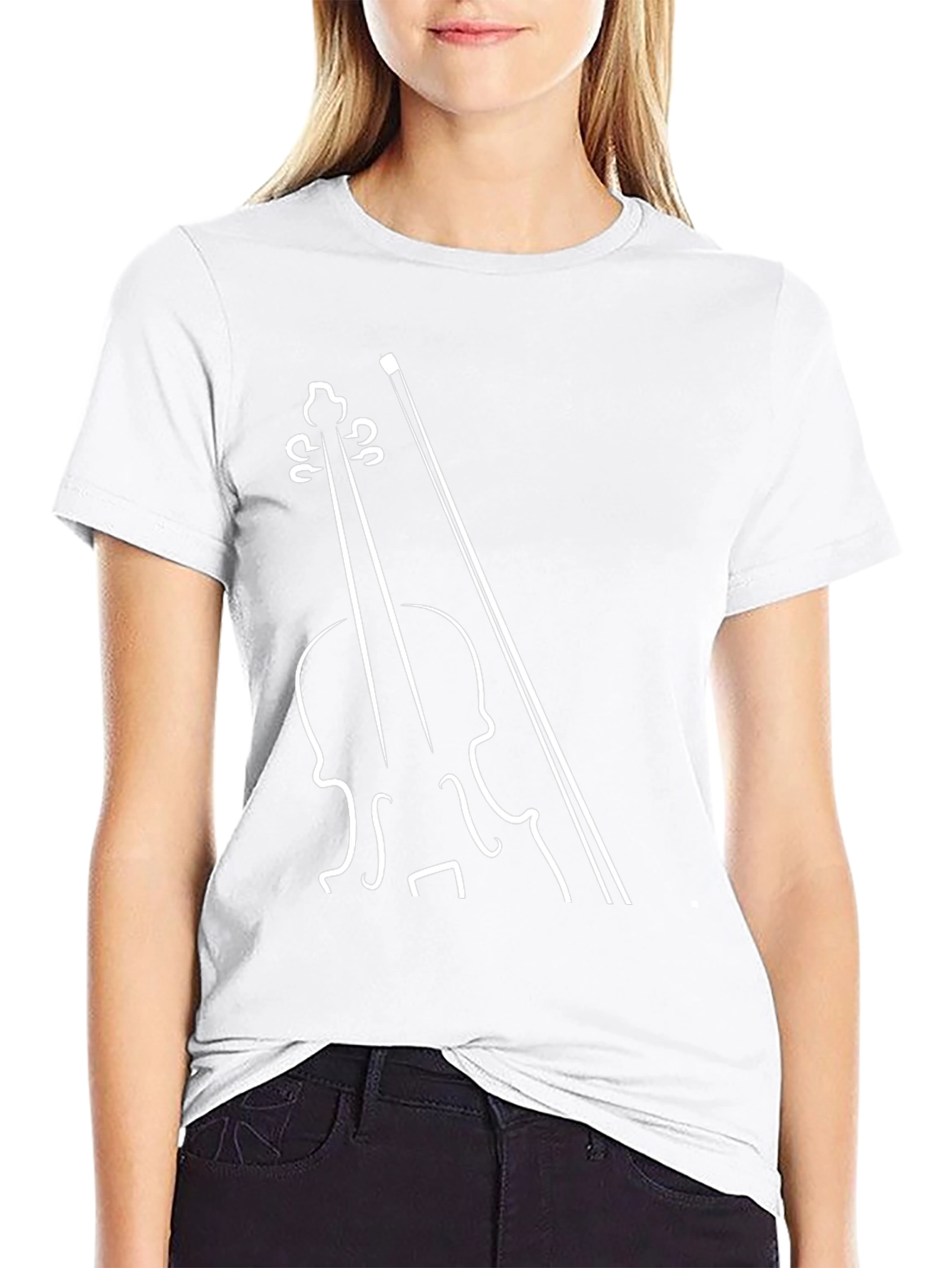 Violin Graphic Tee - Classic Musicians Style