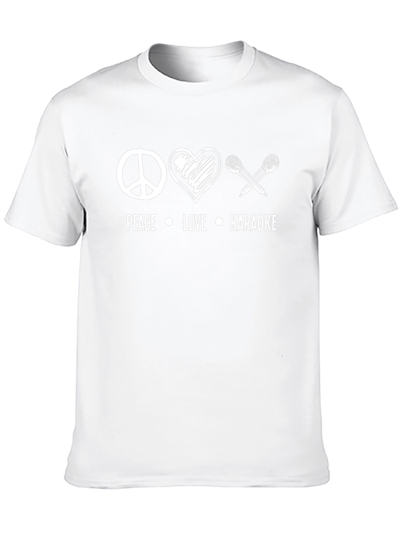 Peace Love Karaoke T-Shirt - Black